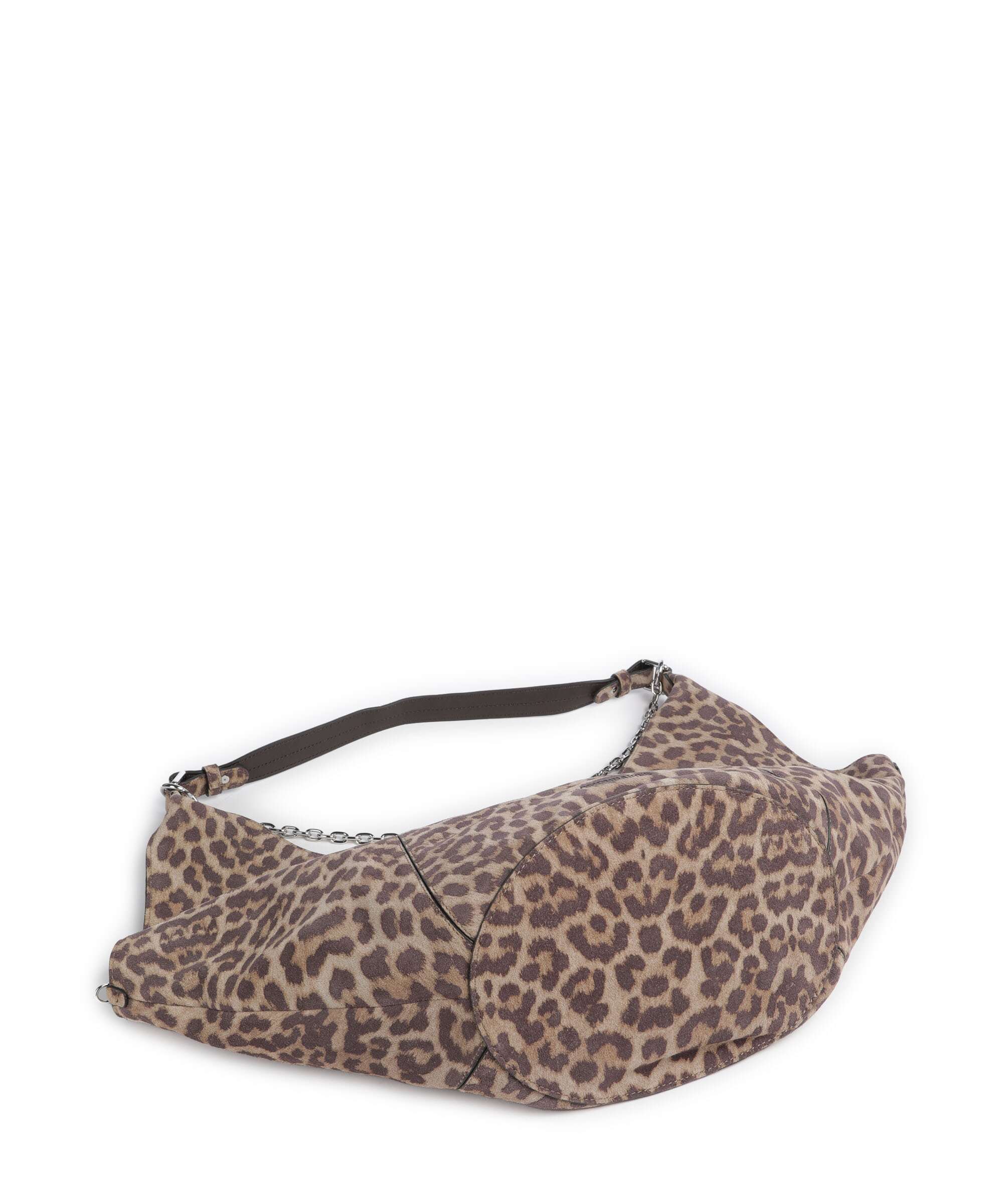 Les Visionnaires Amelie Cozy Chain Hobo bag leo print - Image 5