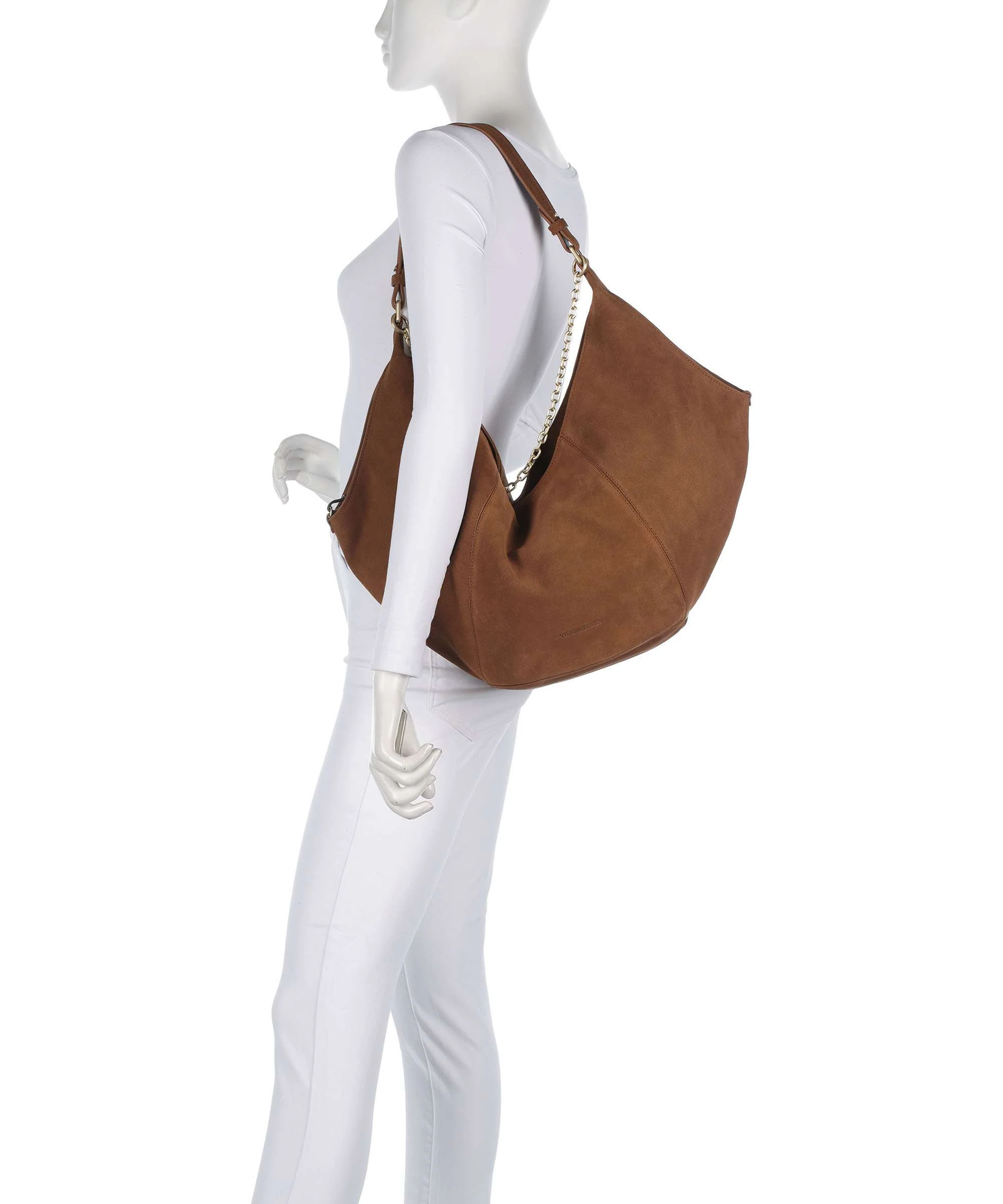 Les Visionnaires Amelie Cozy Chain Hobo bag cognac - Image 3