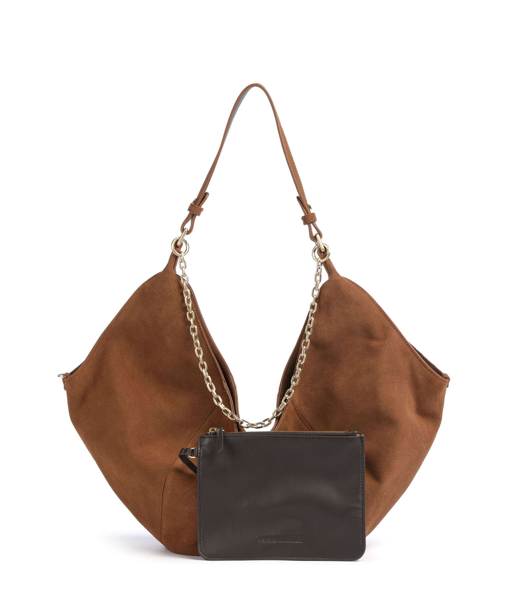 Les Visionnaires Amelie Cozy Chain Hobo bag cognac - Image 4