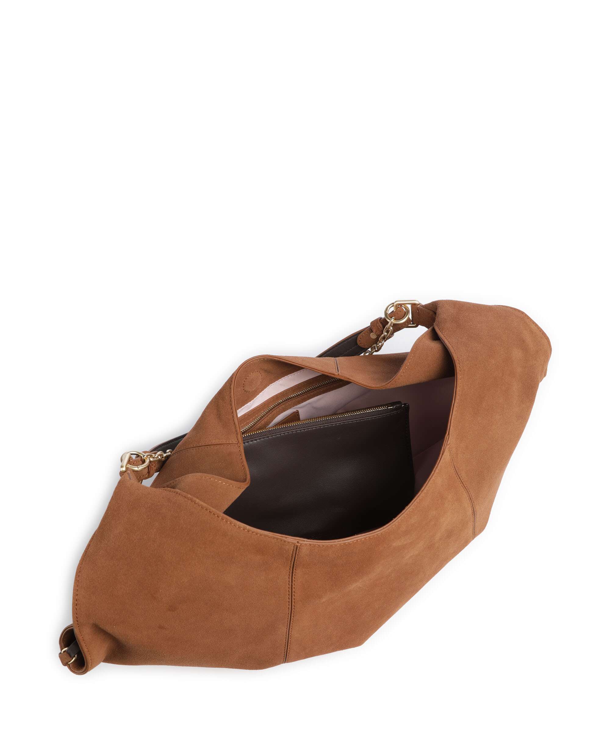 Les Visionnaires Amelie Cozy Chain Hobo bag cognac - Image 6