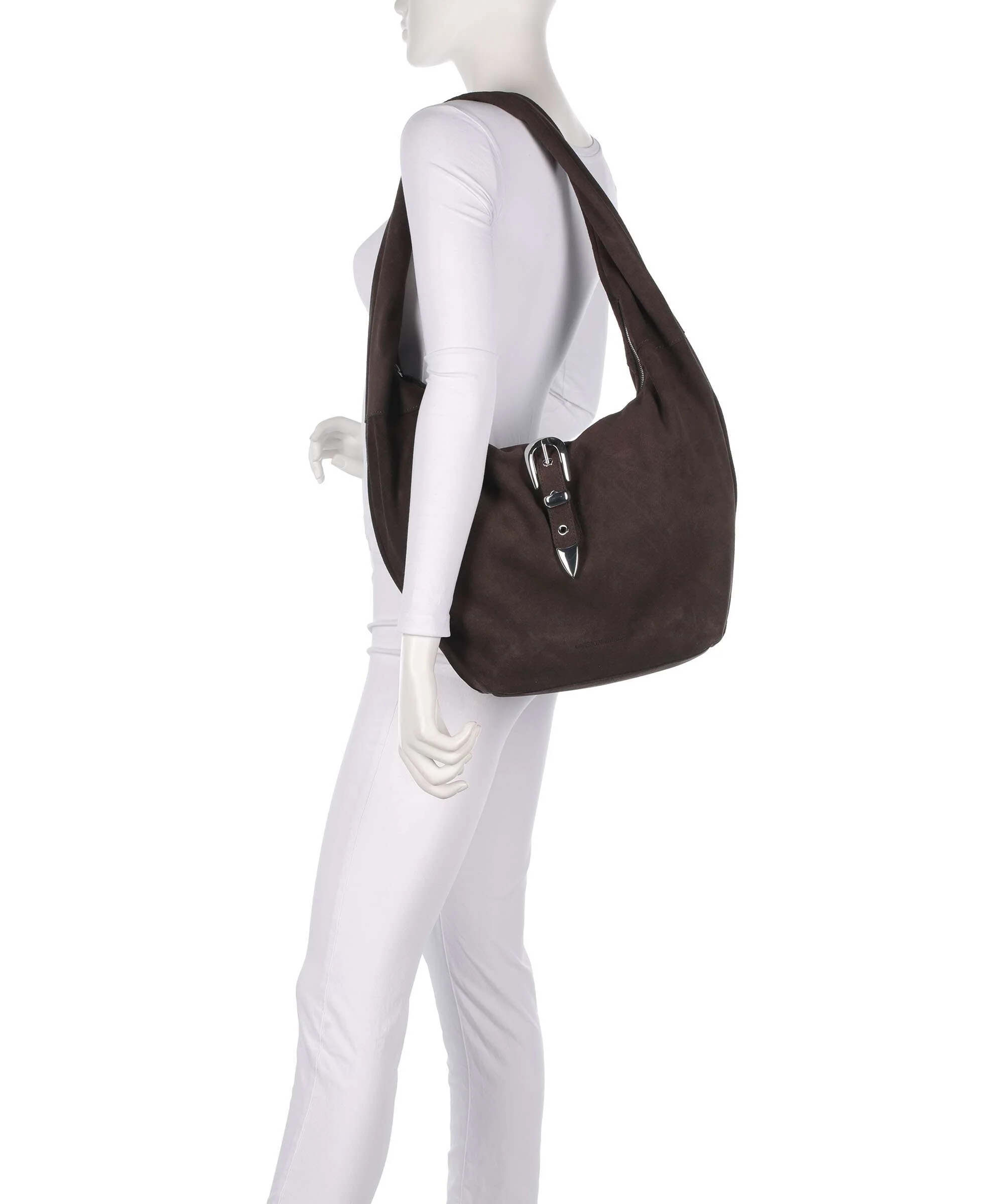 Les Visionnaires Claudine Rebel Cozy Hobo bag dark brown - Image 3