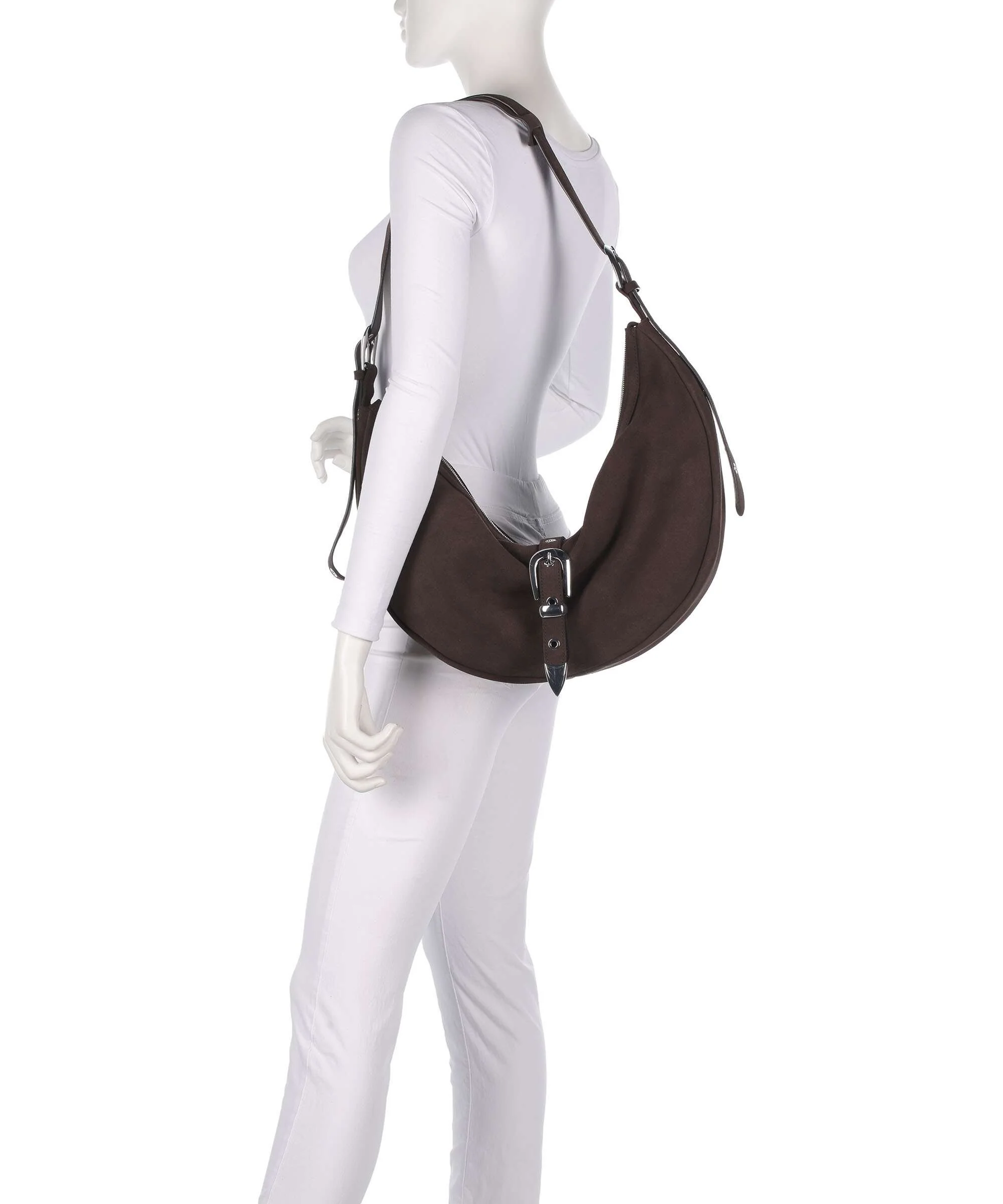 Les Visionnaires Enya Rebel Cozy Hobo bag dark brown - Image 3