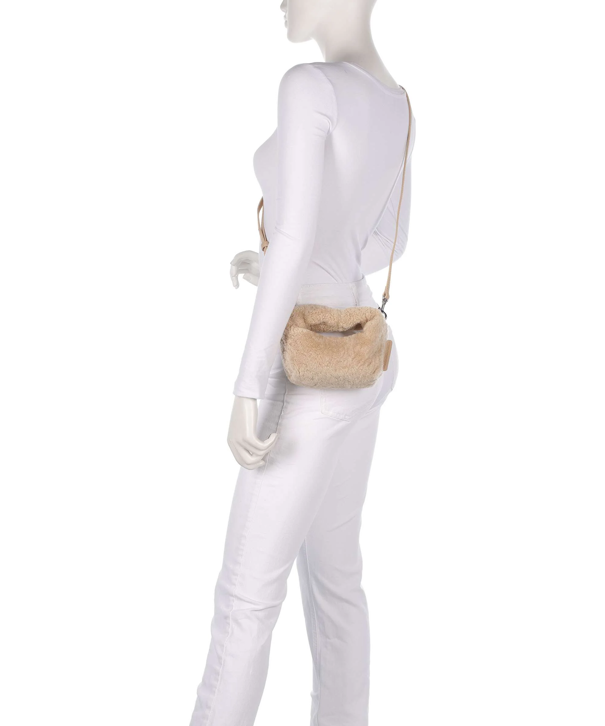 Les Visionnaires Greta Teddy Micro Crossbody bag milky beige - Image 3