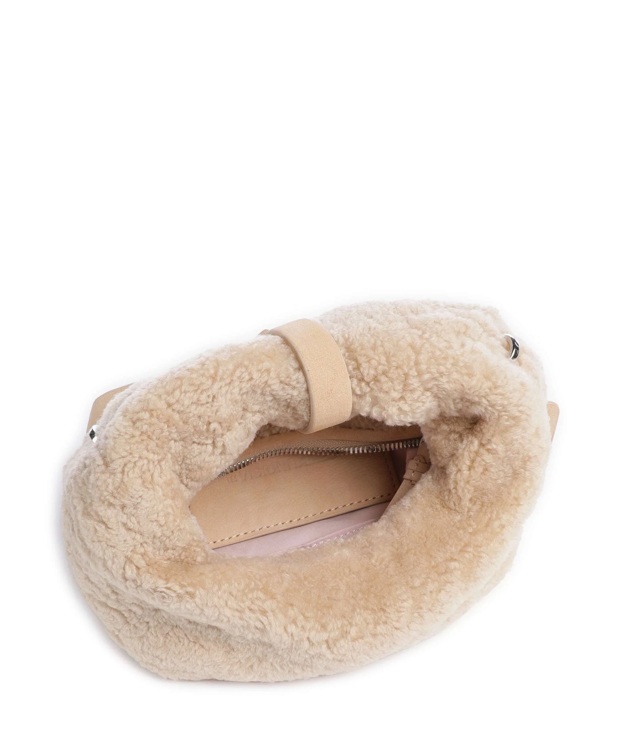 Les Visionnaires Greta Teddy Micro Crossbody bag milky beige - Image 6