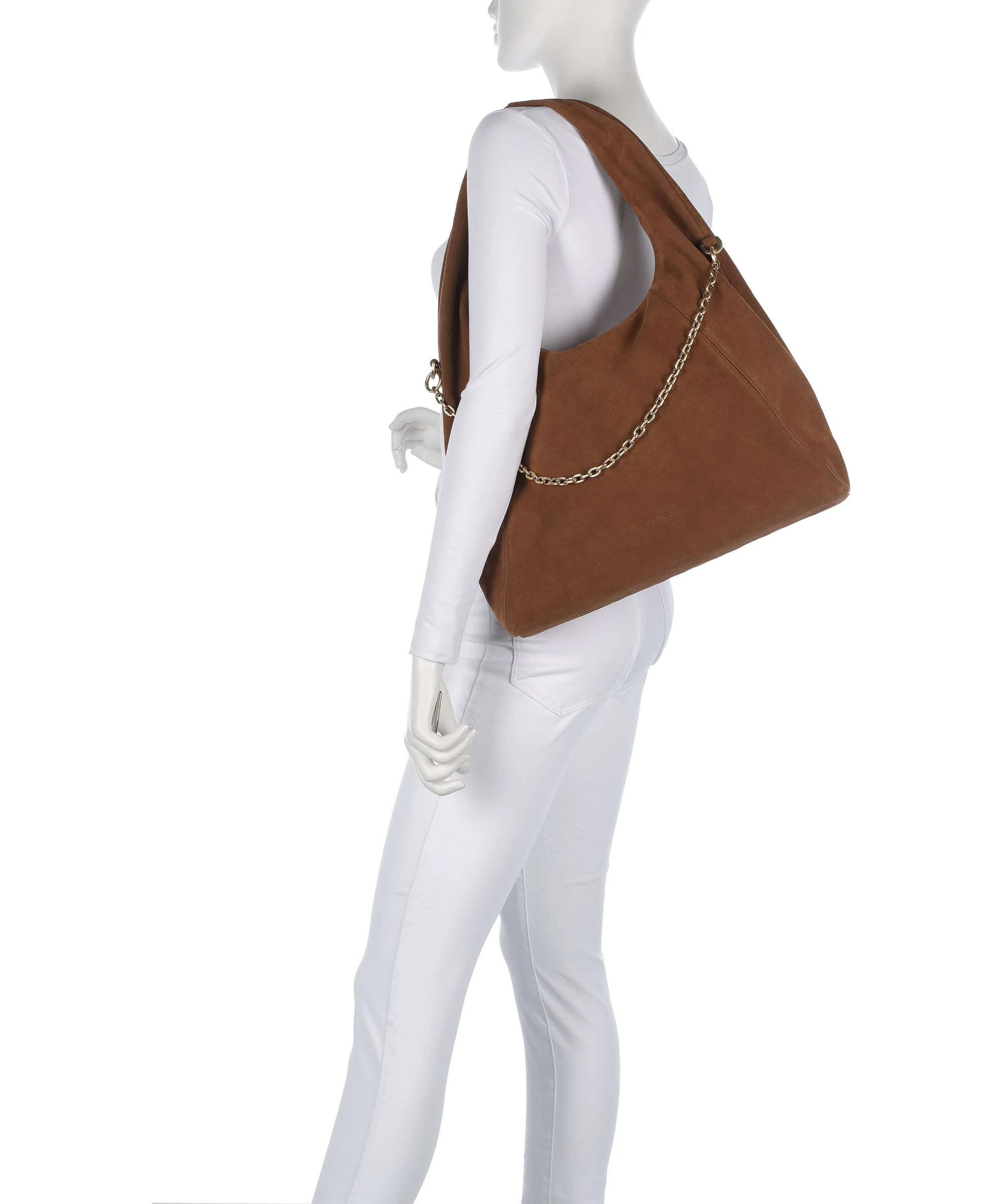 Les Visionnaires Jade Cozy Chain Hobo bag cognac - Image 3