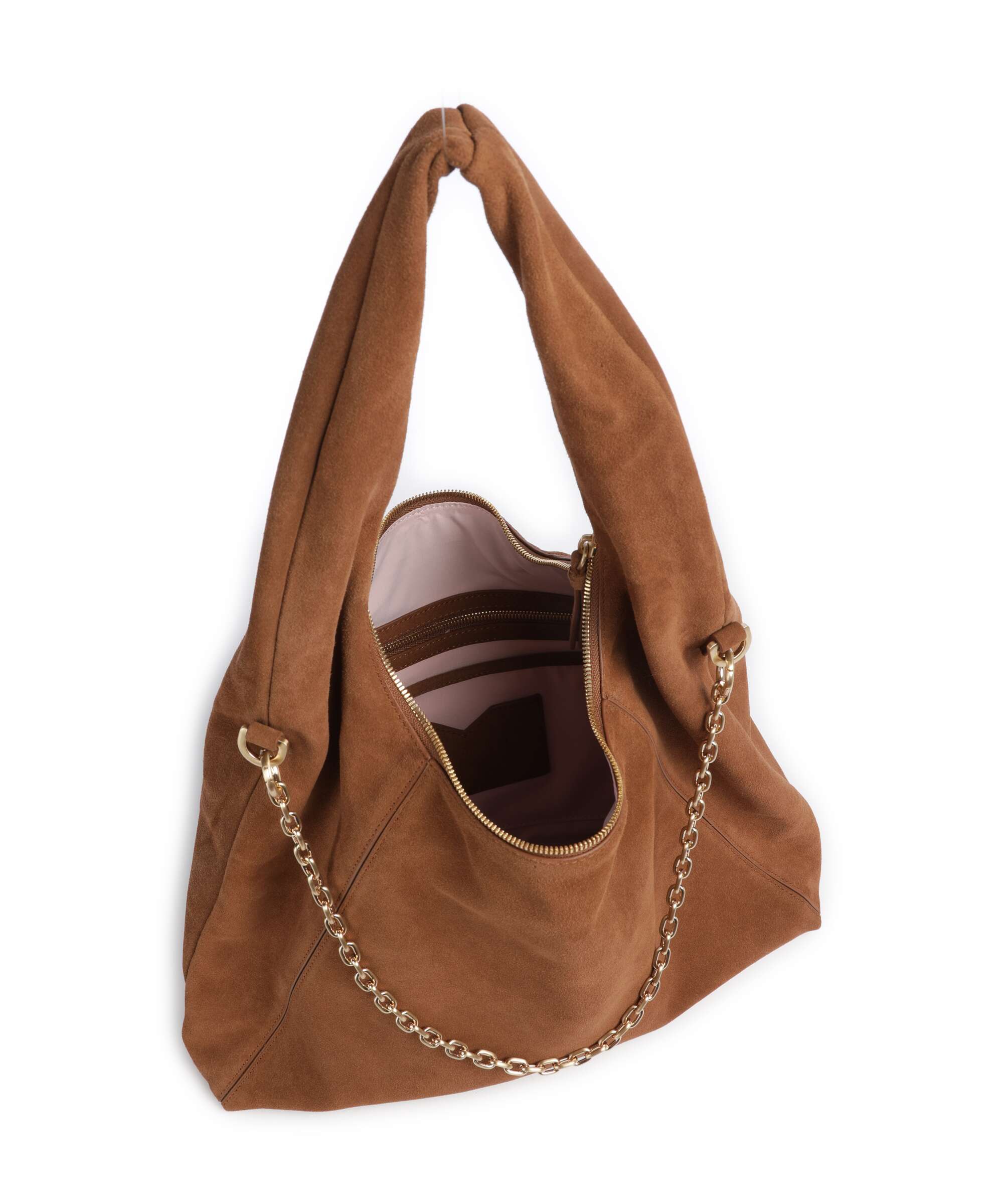 Les Visionnaires Jade Cozy Chain Hobo bag cognac - Image 6