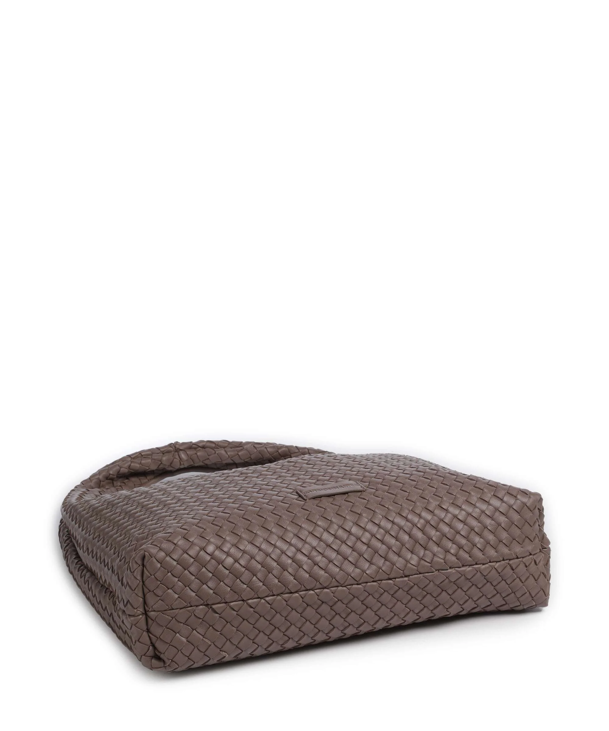 Les Visionnaires Jade Weave Silky Hobo bag taupe brown - Image 4
