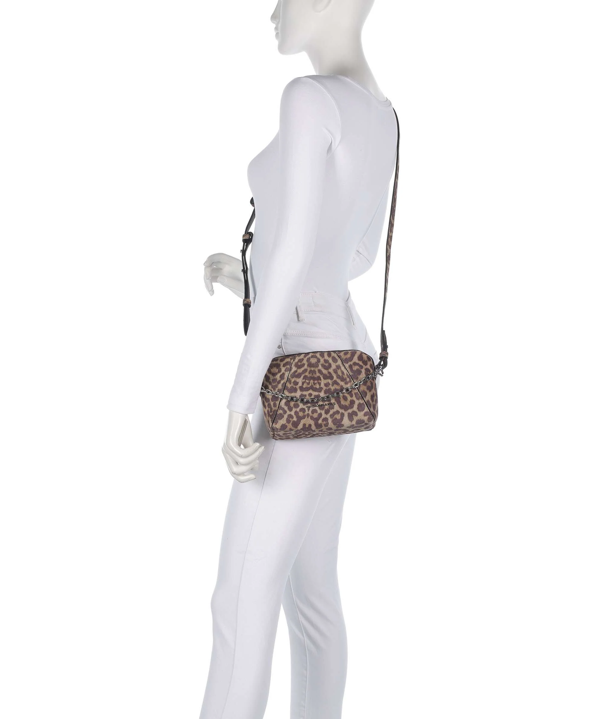 Les Visionnaires Lynn Cozy Chain Crossbody bag leo print - Image 3