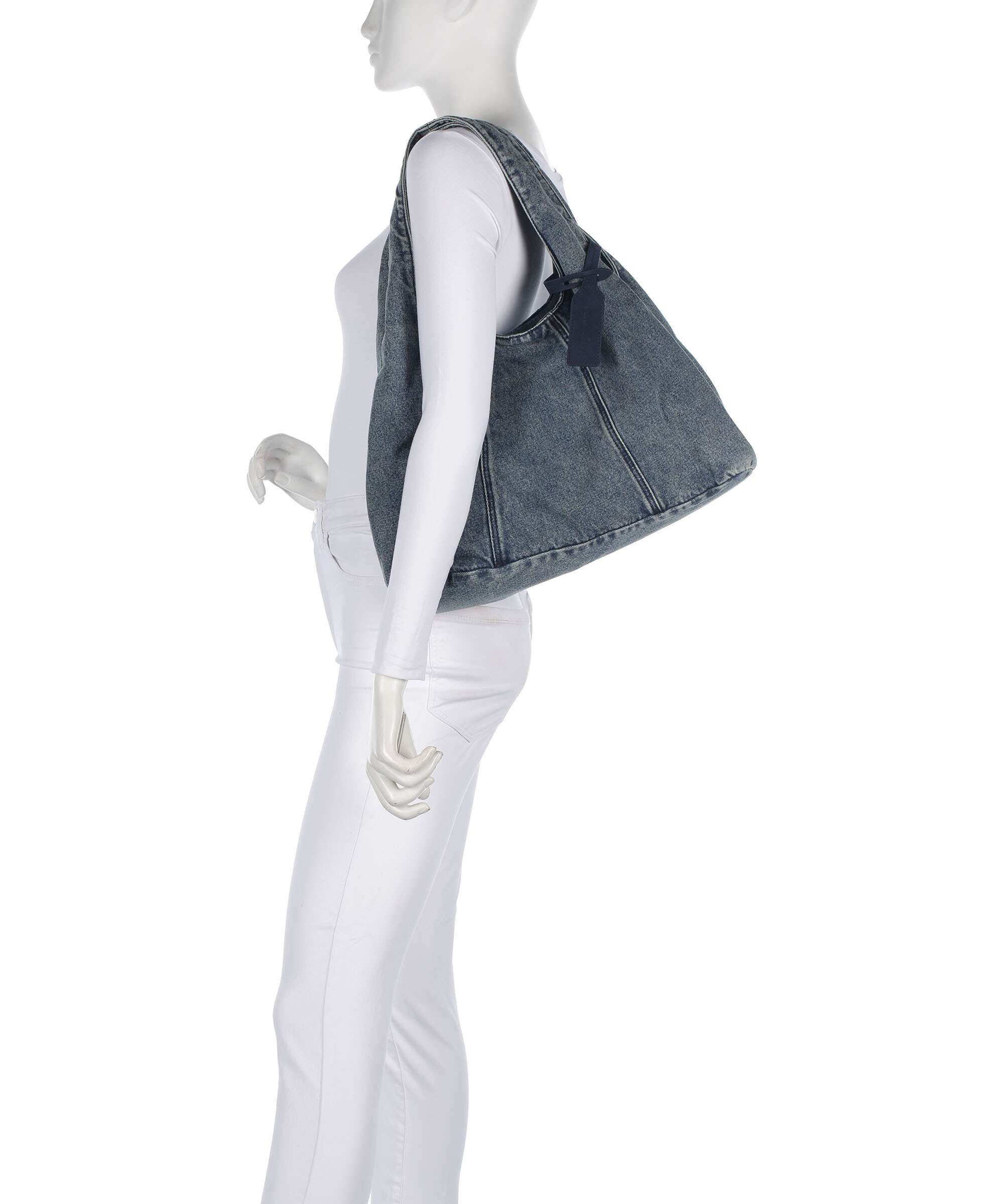 Les Visionnaires Paz Denim Essential Hobo bag washed denim - Image 3