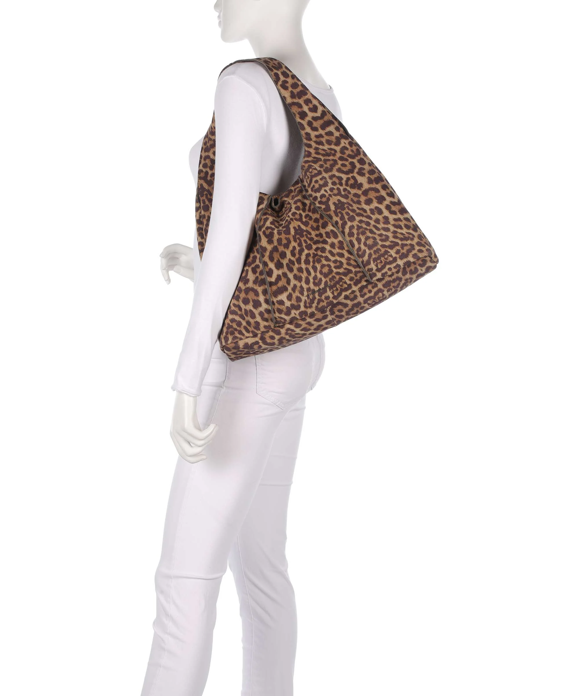 Les Visionnaires Paz Essential Cozy Hobo bag leo print - Image 3