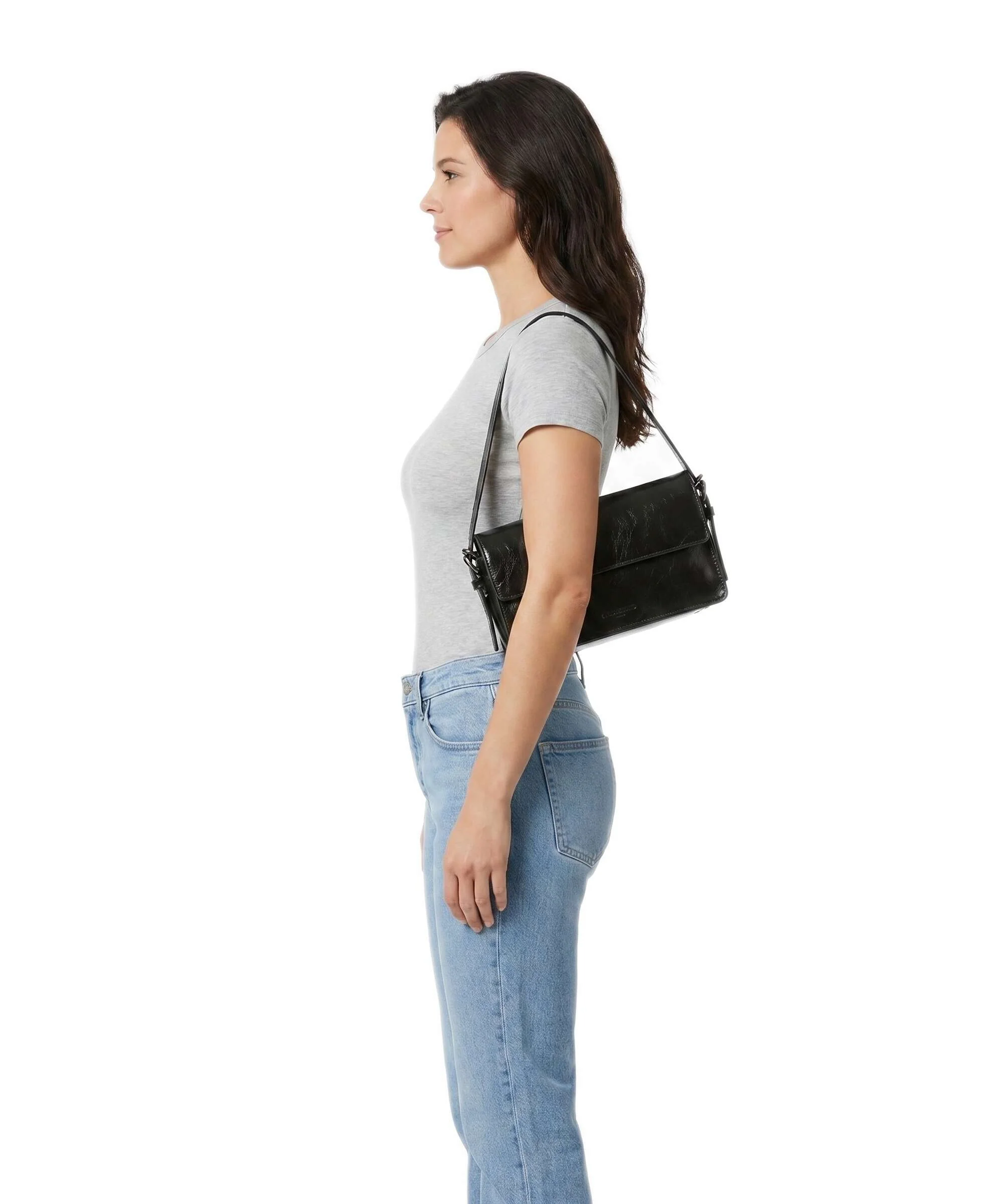 Liebeskind Audrey Recycled Lack Distressed S Shoulder bag deep soil - Image 3