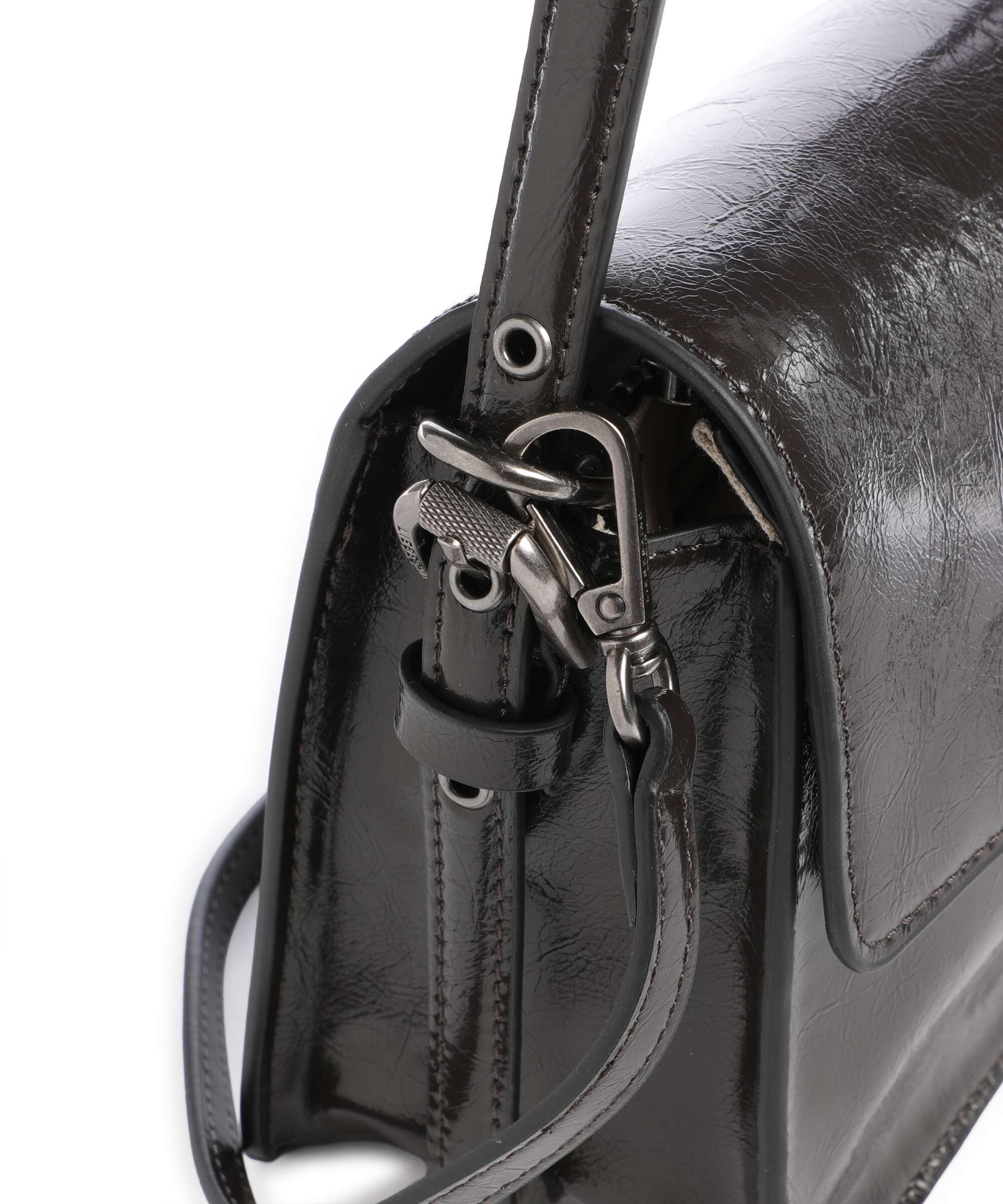 Liebeskind Audrey Recycled Lack Distressed S Shoulder bag deep soil - Image 5