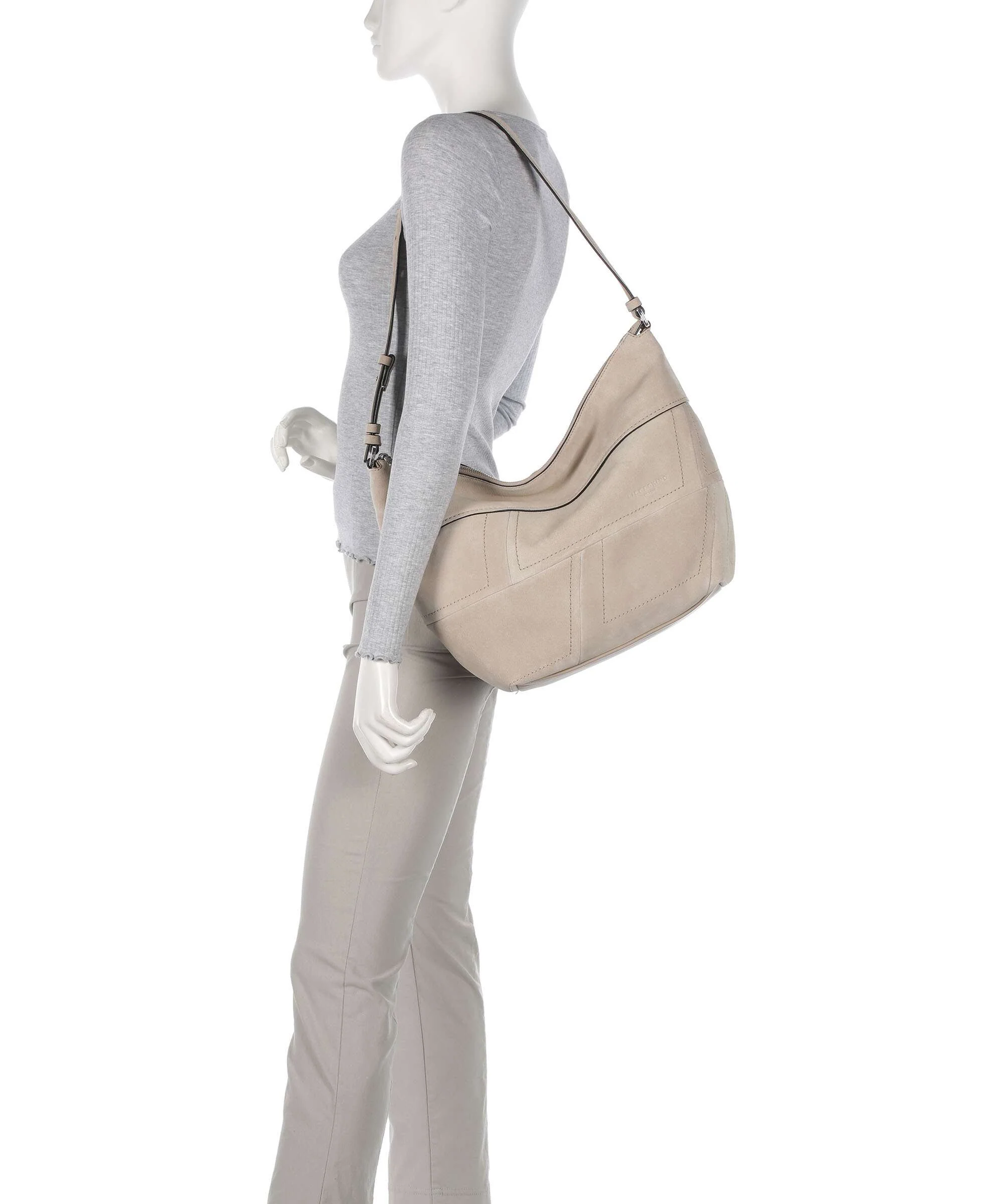 Liebeskind Edda Promo Suede M Hobo bag stone - Image 3