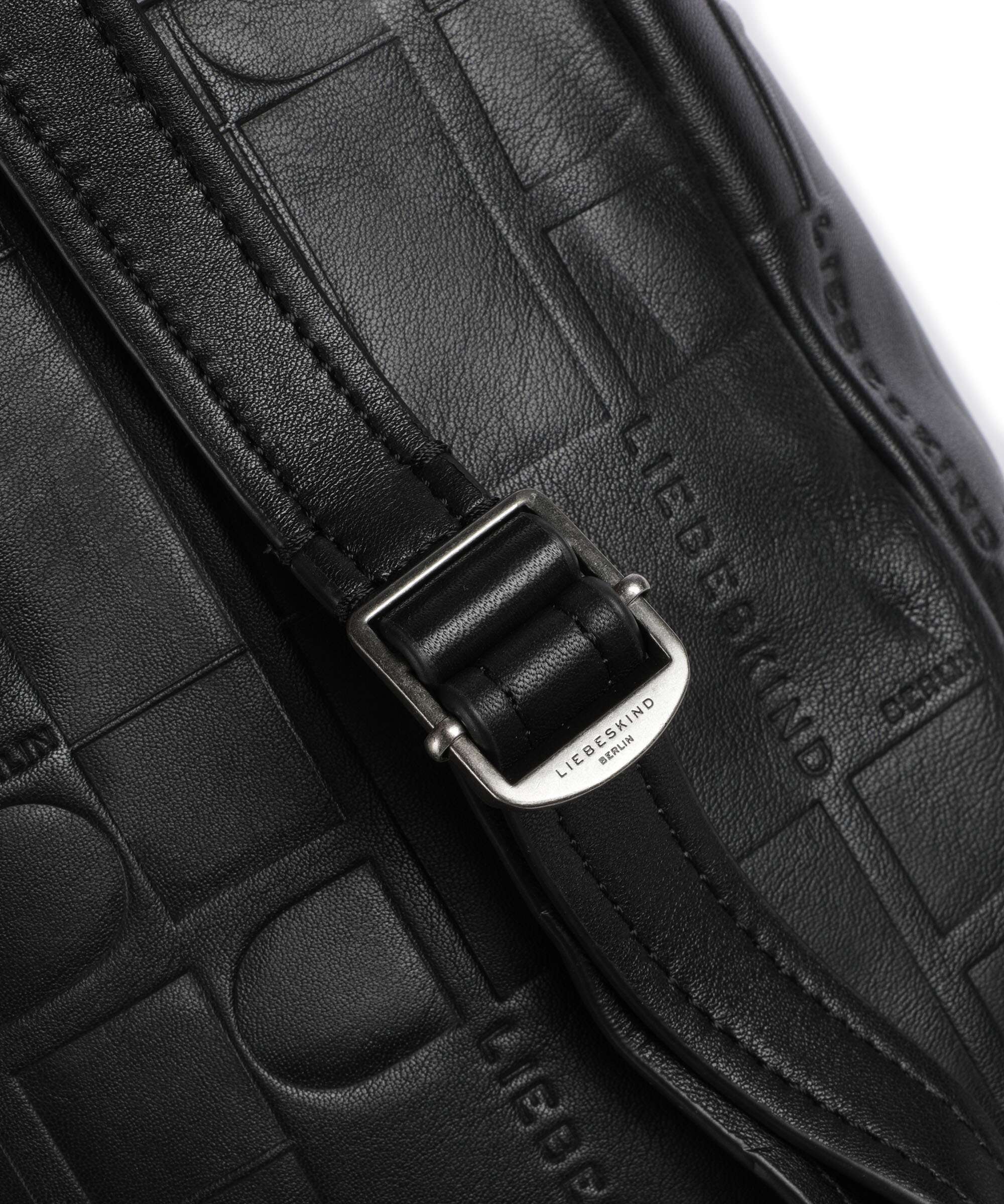 Liebeskind Hera Monogram Sheep Natural M Backpack black - Image 4