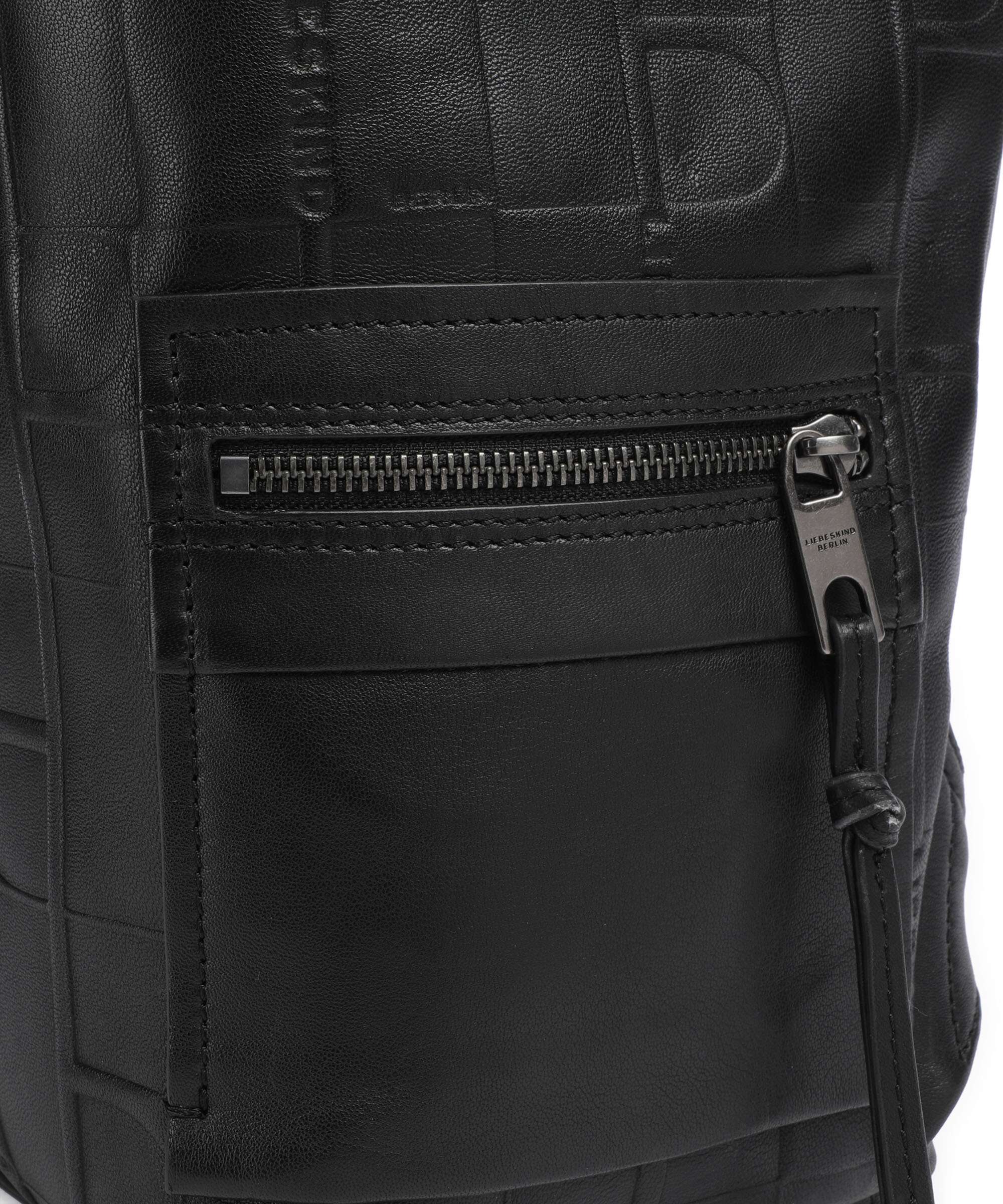 Liebeskind Hera Monogram Sheep Natural M Backpack black - Image 5