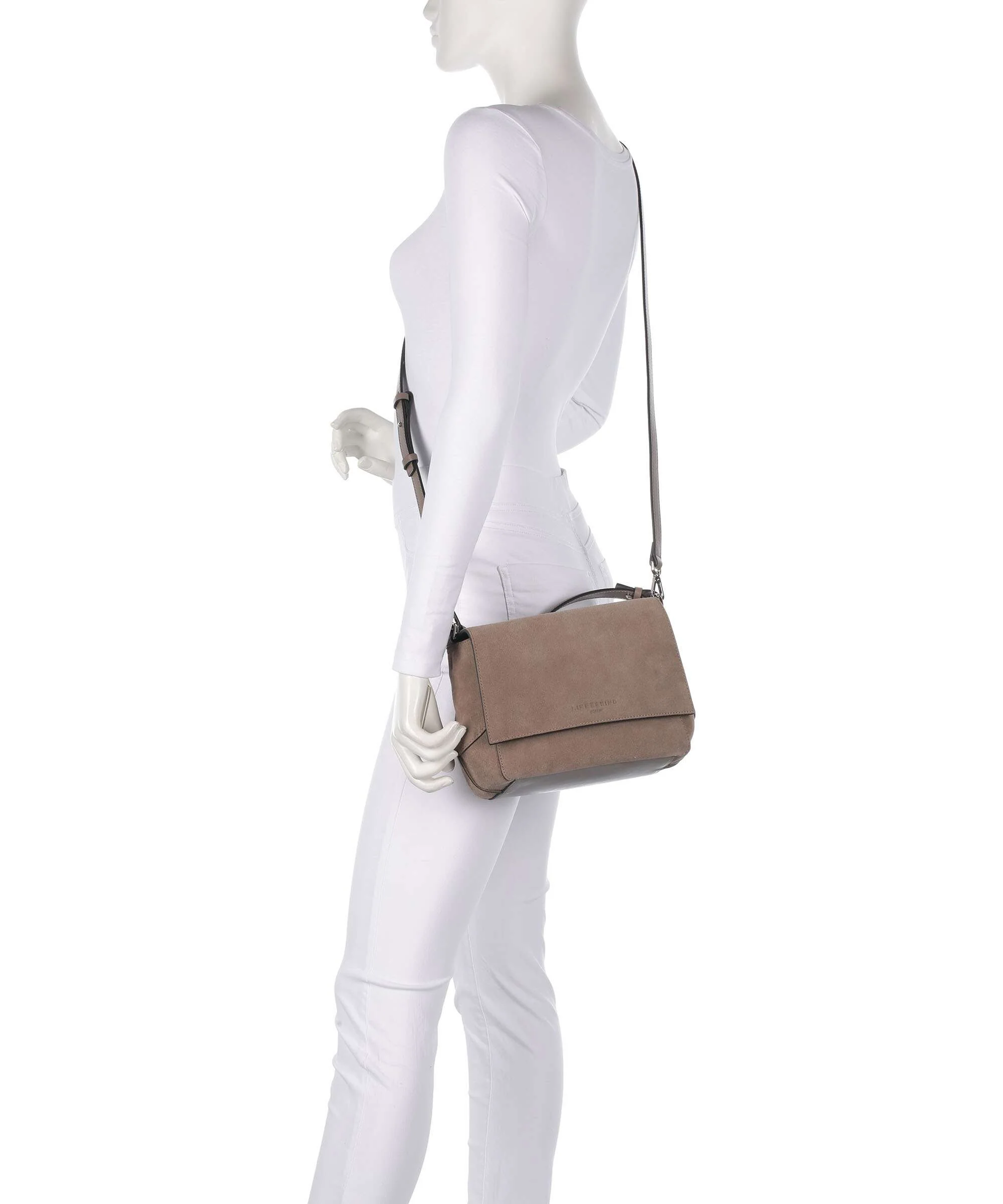 Liebeskind Lilly Suede M Shoulder bag neutral gray - Image 4