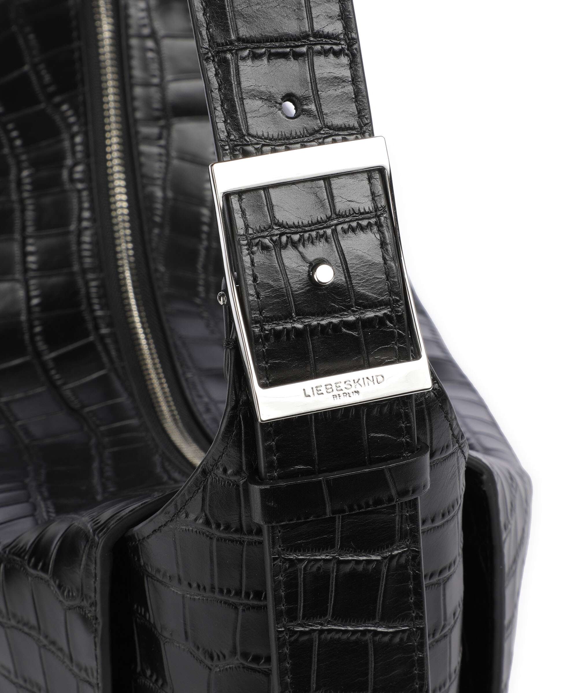 Liebeskind Lou 2 New Croco M Hobo bag black - Image 4