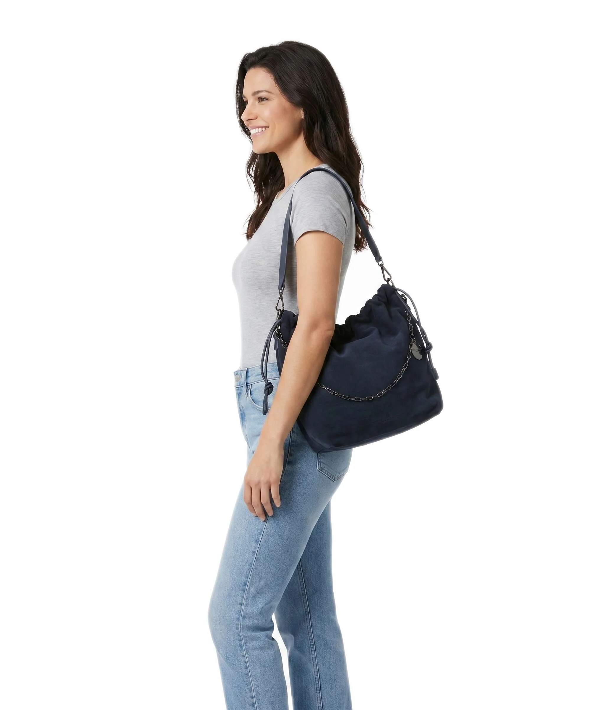 Liebeskind Lya II Hydro Suede M Bucket bag peacoat - Image 3