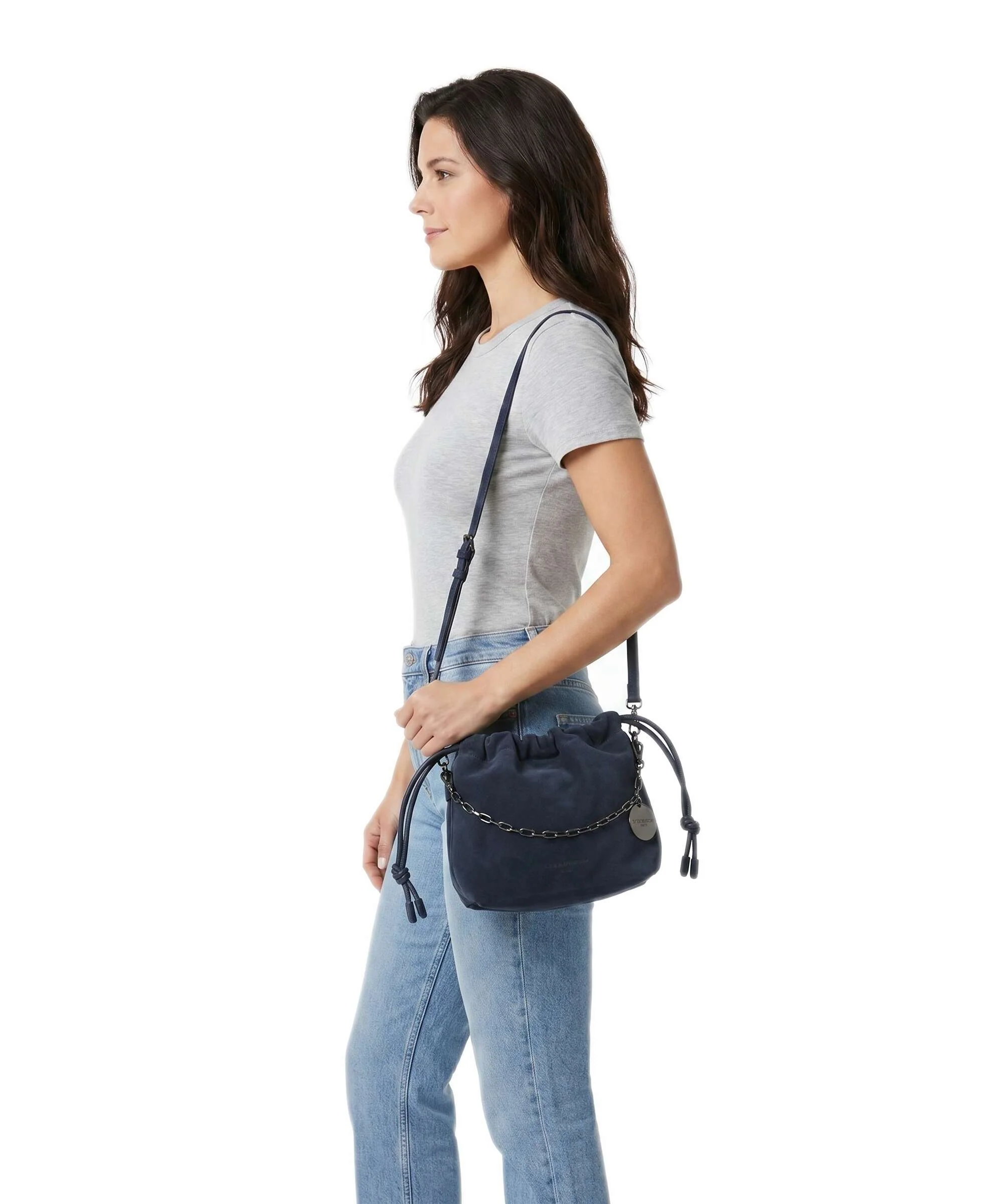 Liebeskind Lya II Hydro Suede S Bucket bag peacoat - Image 3