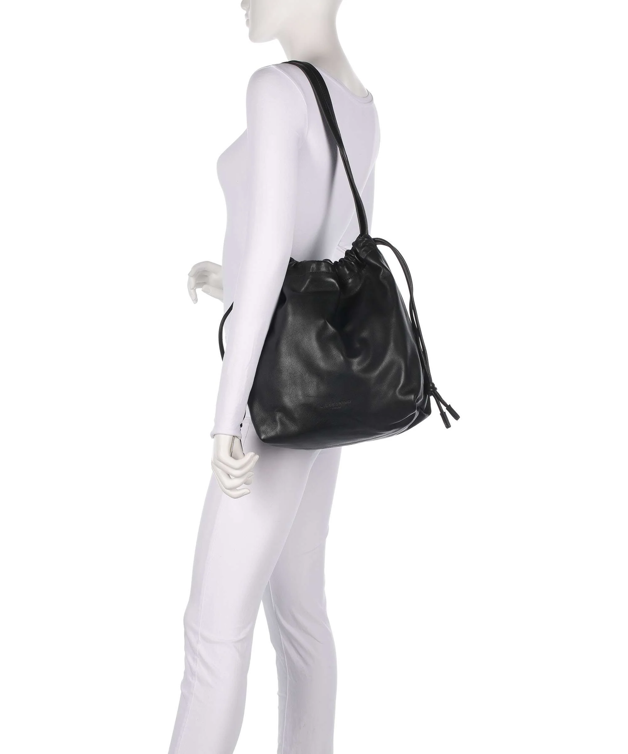 Liebeskind Lya Sheep Natural M Bucket bag black - Image 3