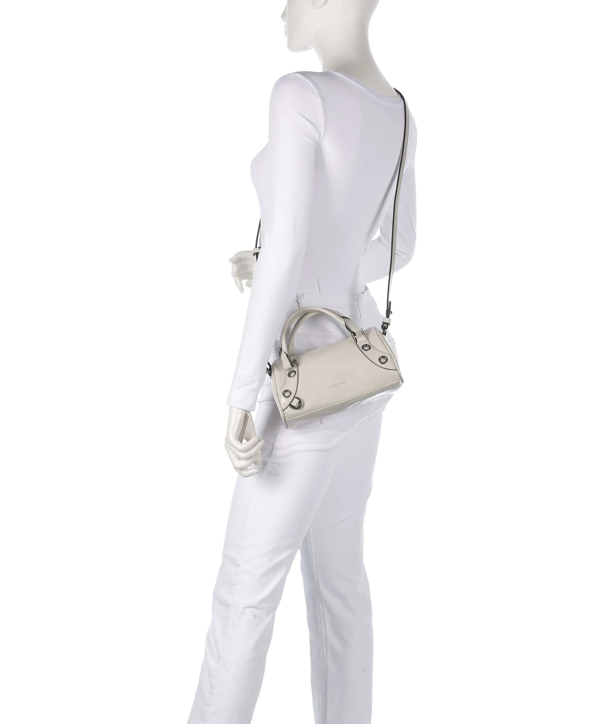 Liebeskind Nika Lack Distressed S Handbag milk - Image 3