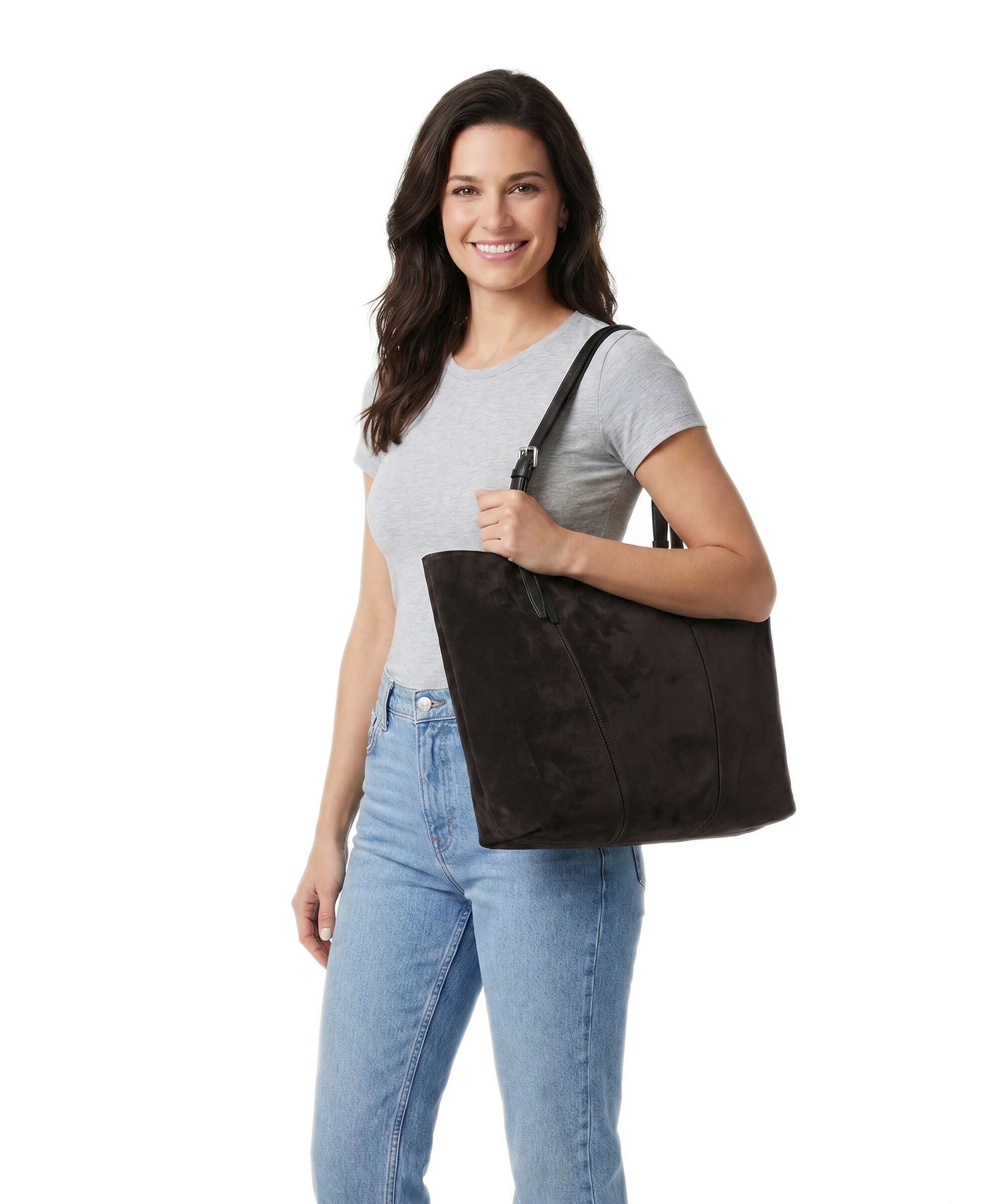 Liebeskind Una Recycled Suede M Tote bag deep soil - Image 3