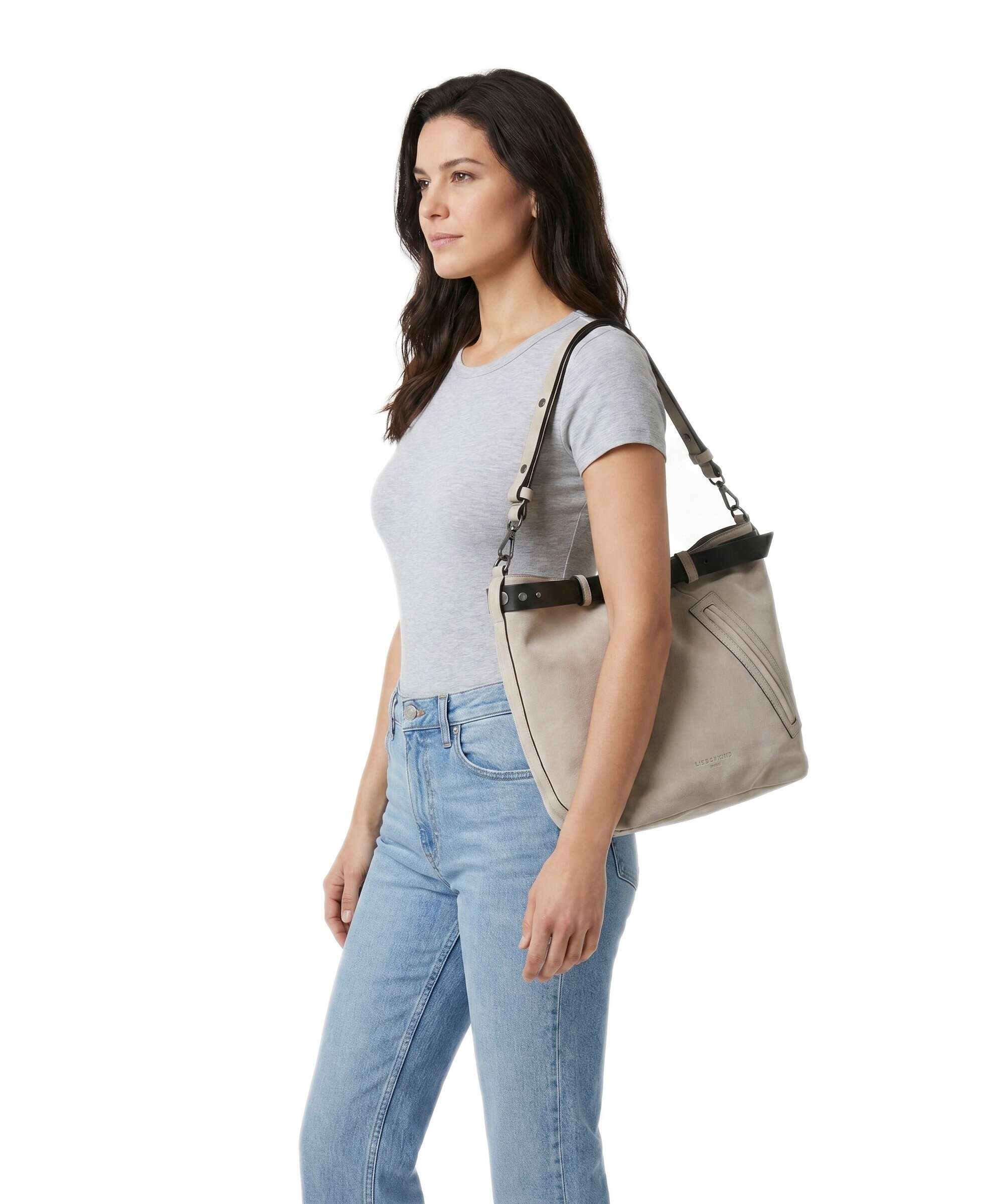 Liebeskind Zita Hydro Suede L Bucket bag beige - Image 3