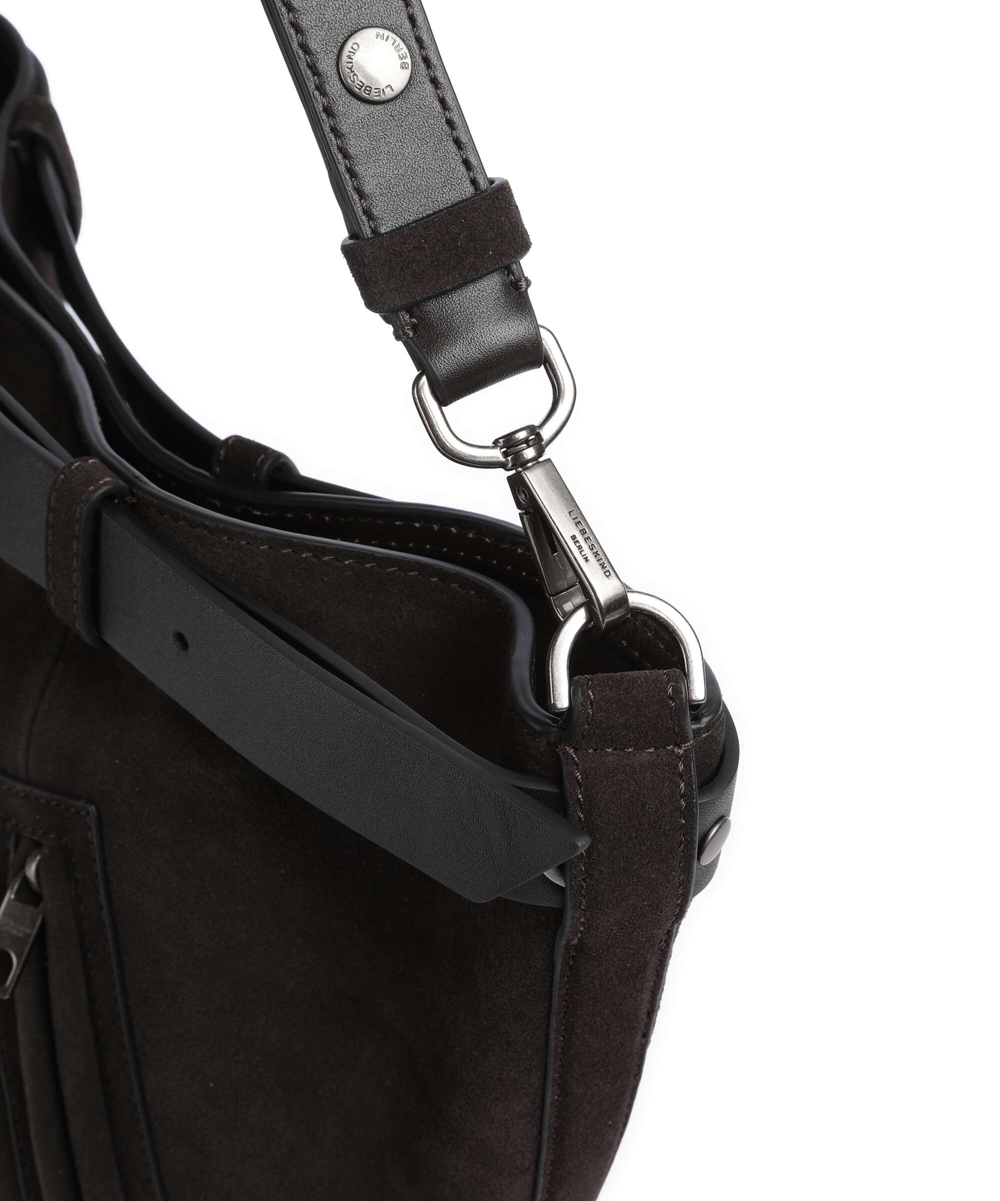 Liebeskind Zita Hydro Suede L Bucket bag deep soil - Image 4