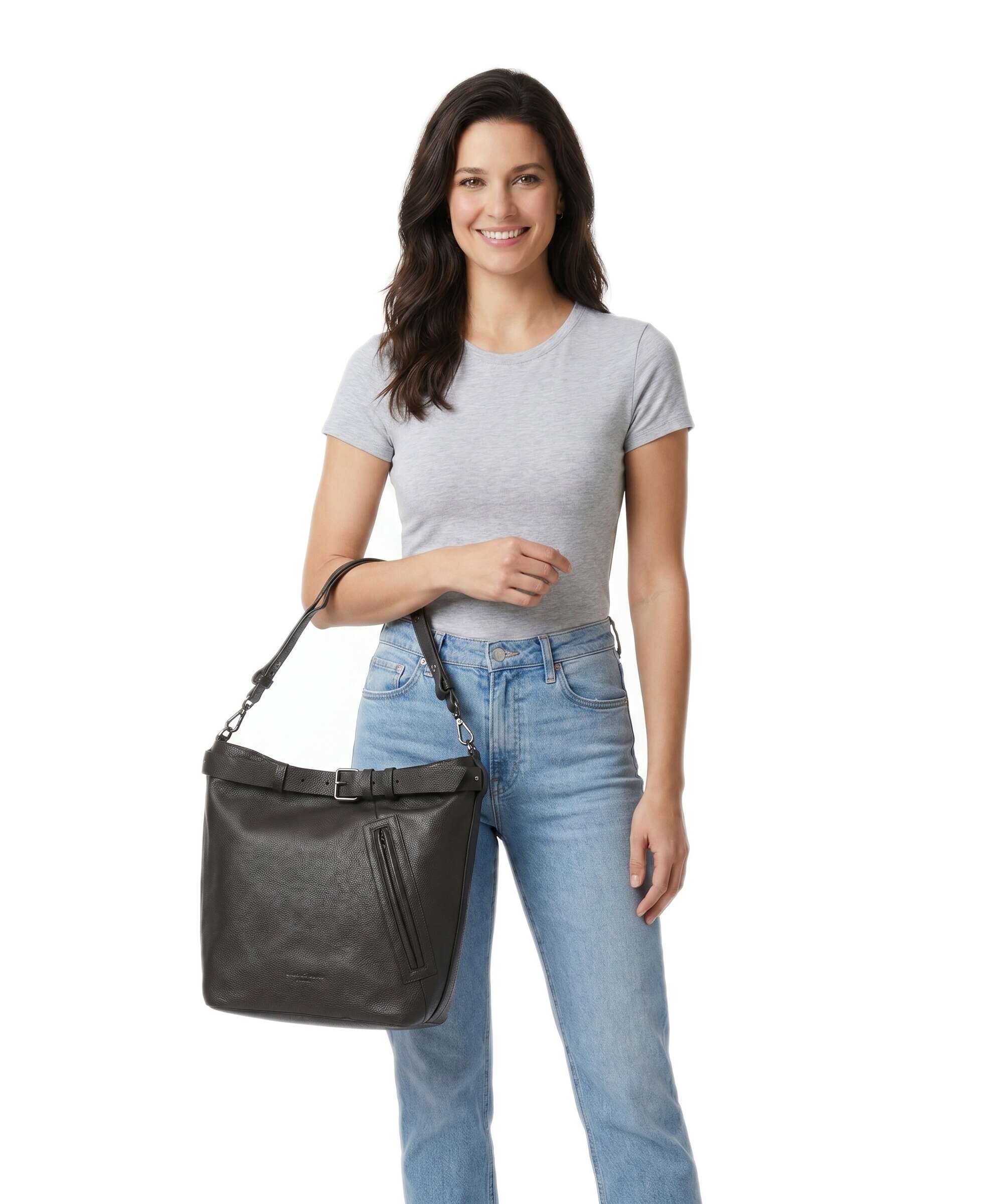 Liebeskind Zita Small Pebble L Bucket bag deep soil - Image 3