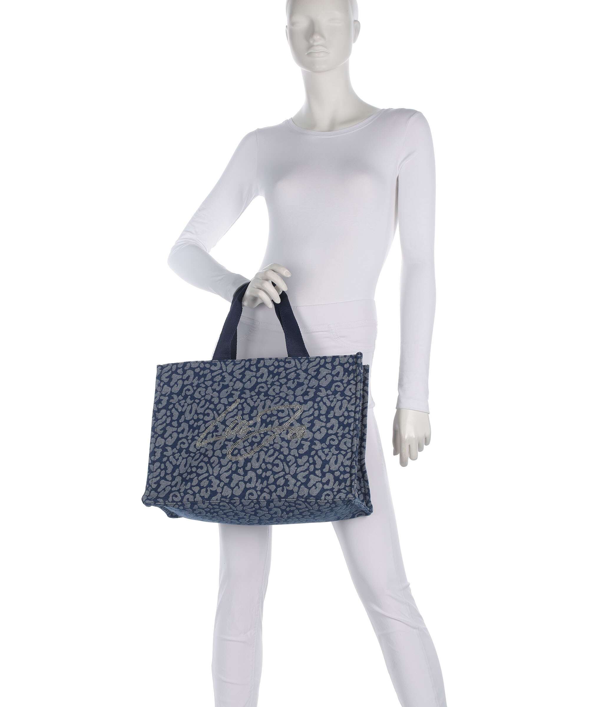 Liu Jo Soft L Handbag den blue animalier - Image 3