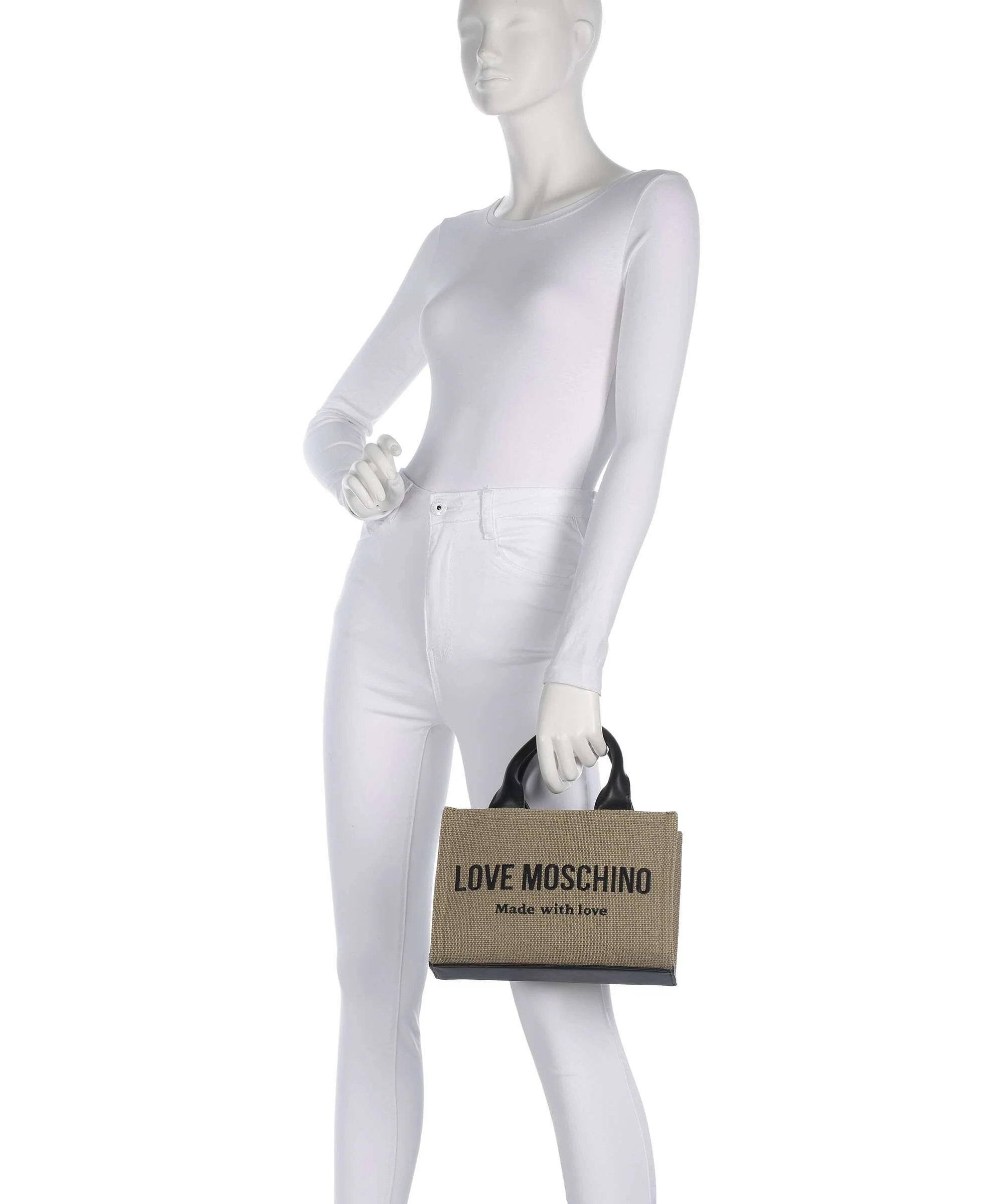 Love Moschino Cargo Canvas Handbag black/gold - Image 3