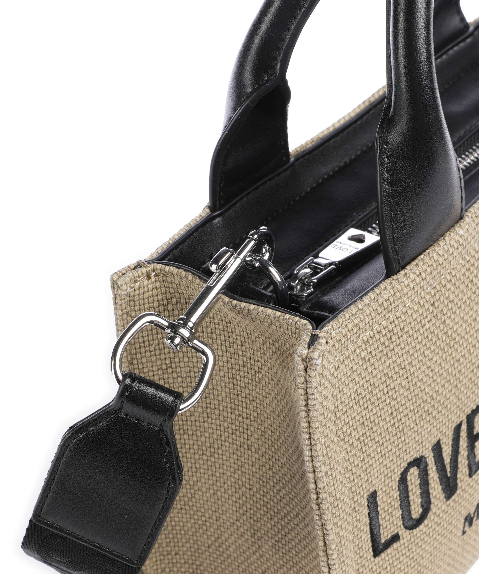 Love Moschino Cargo Canvas Handbag black/gold - Image 4