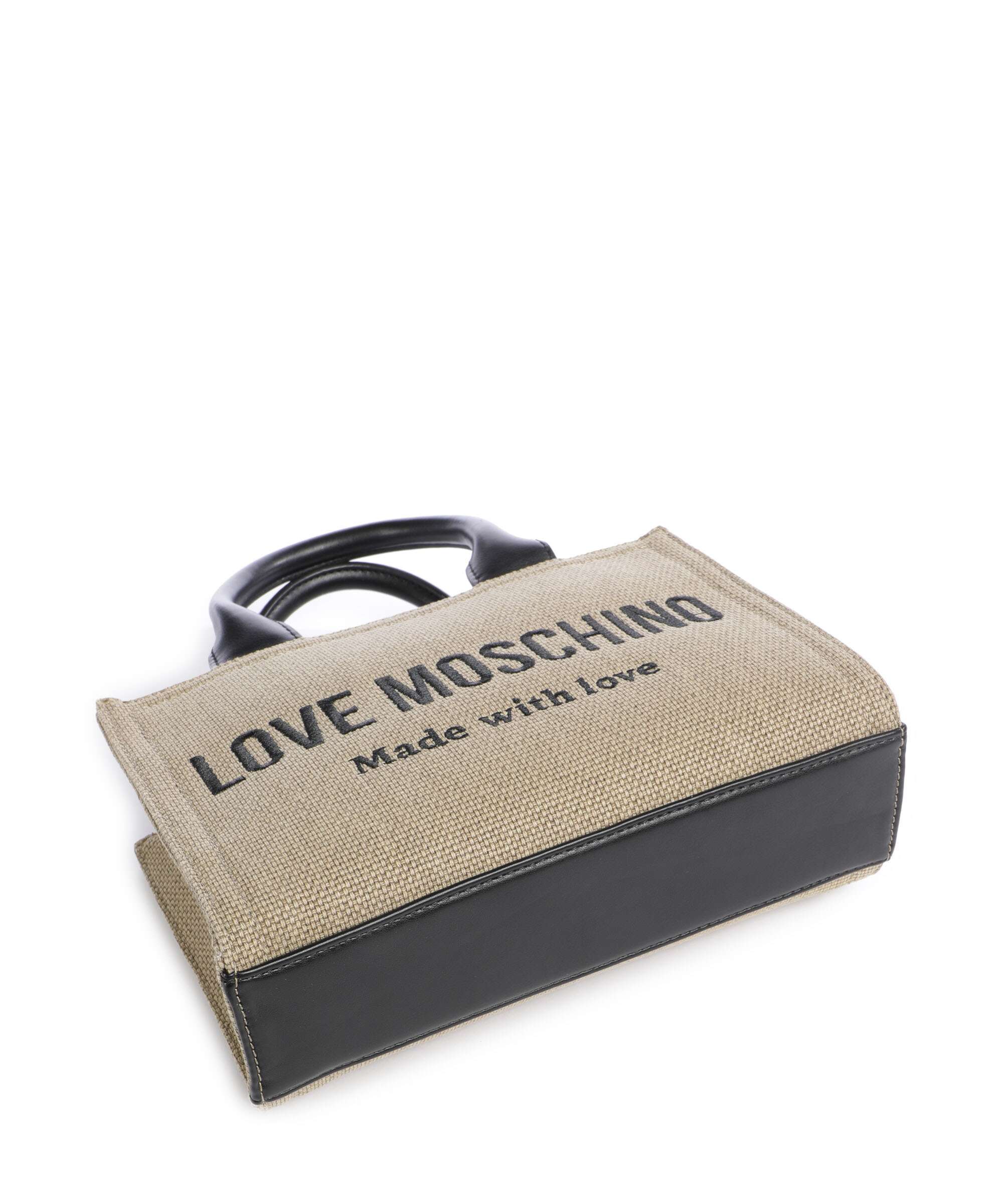 Love Moschino Cargo Canvas Handbag black/gold - Image 5