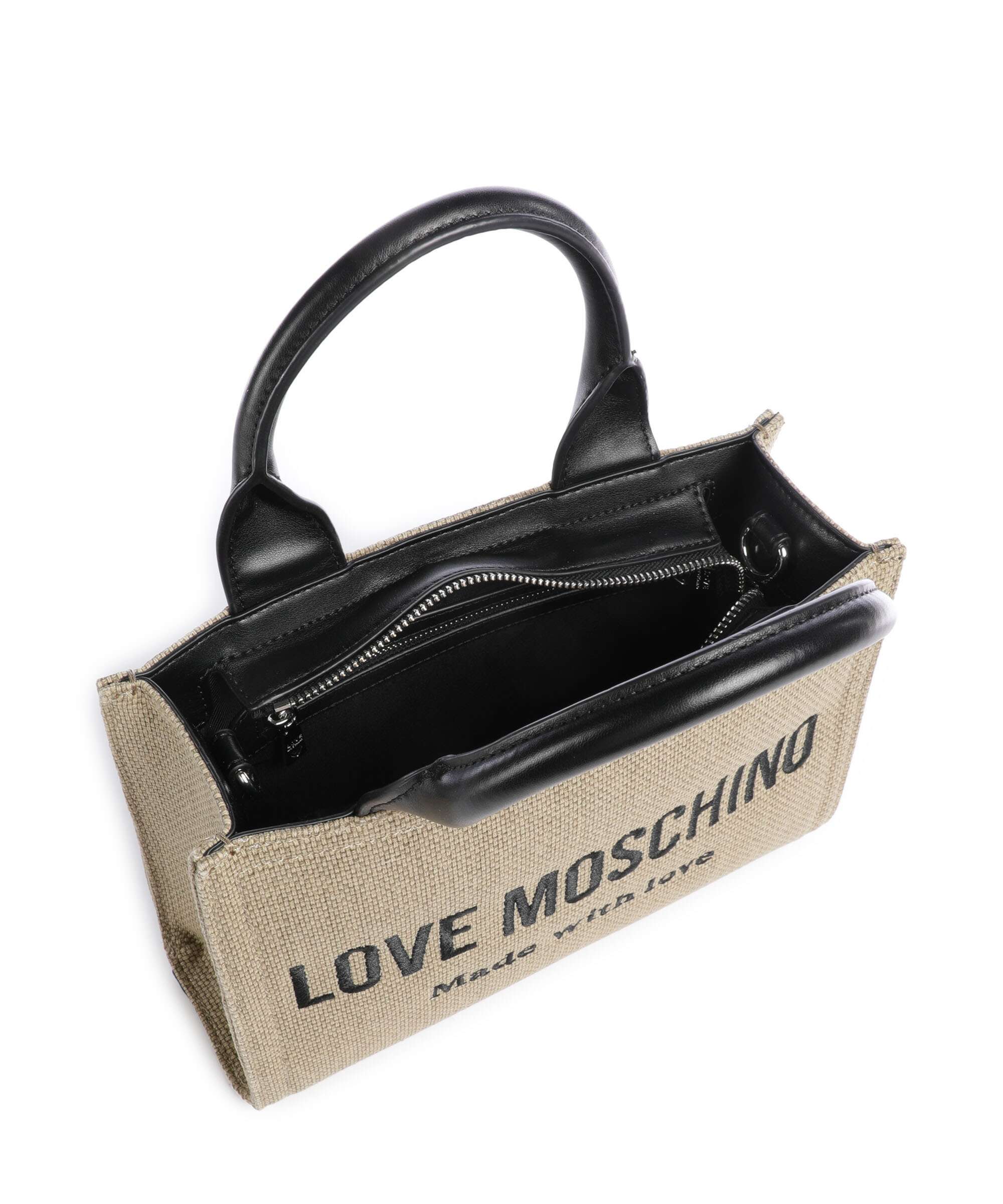 Love Moschino Cargo Canvas Handbag black/gold - Image 6