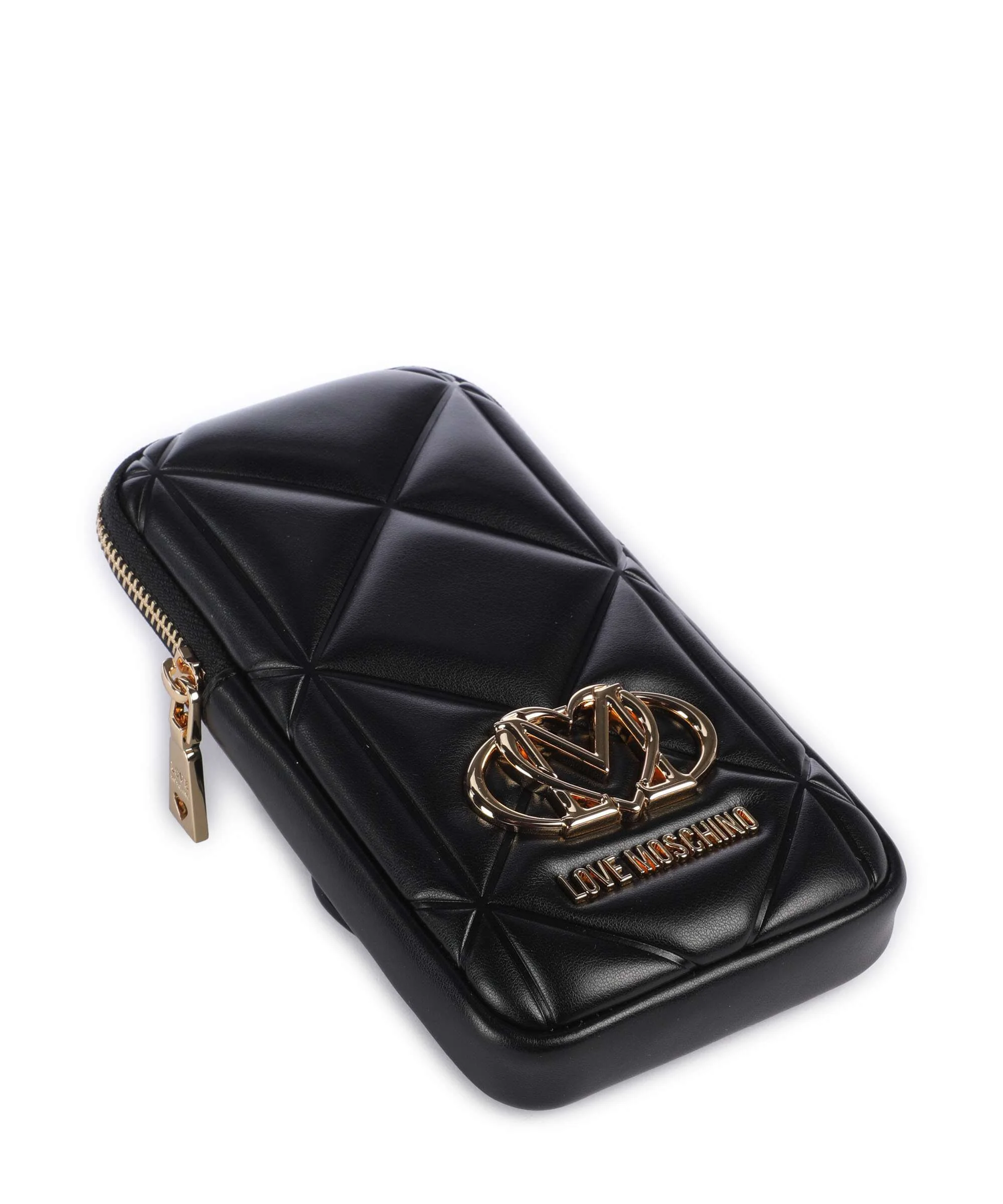 Love Moschino Embossed Q Phone bag black - Image 4