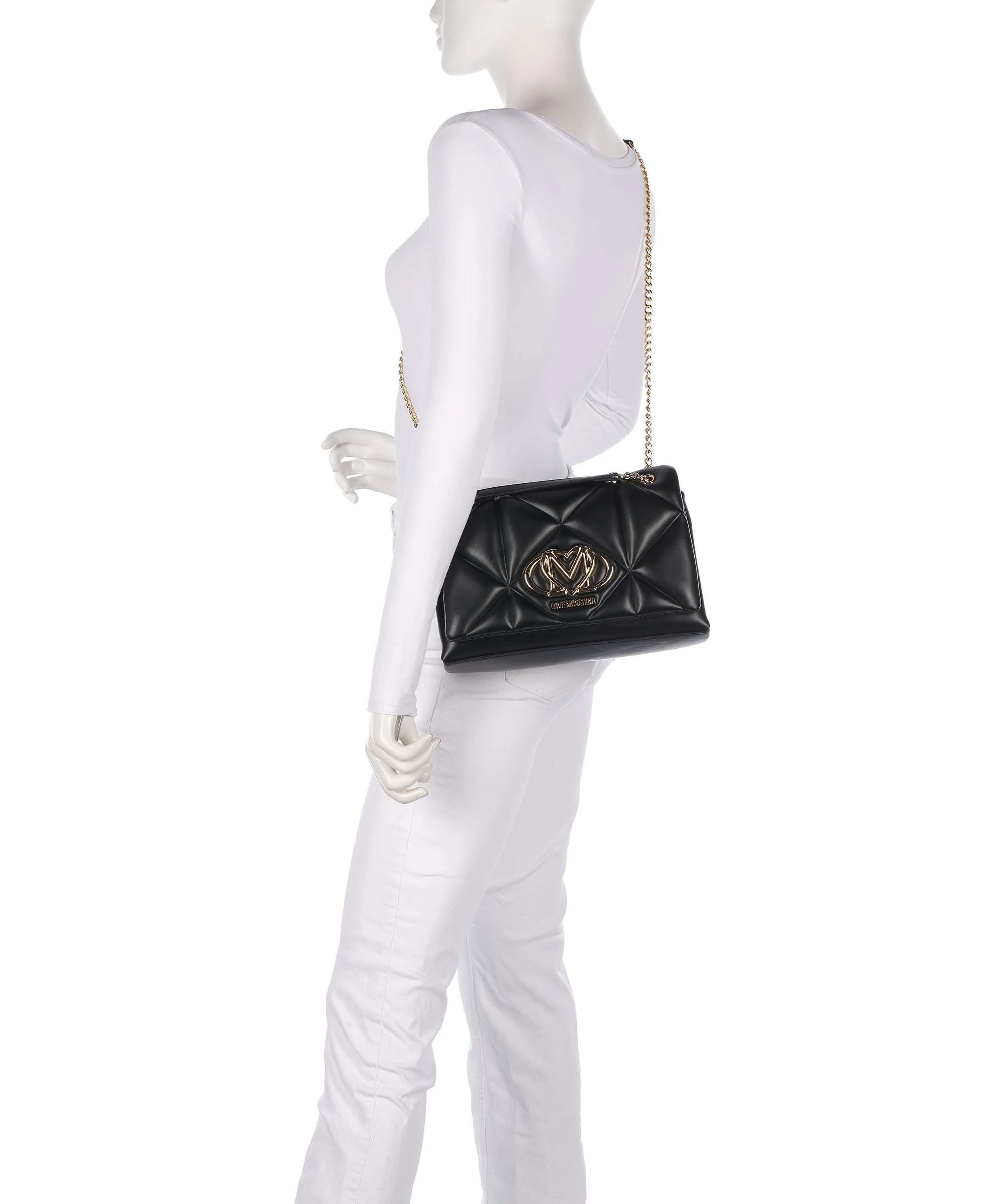 Love Moschino Embossed Q Shoulder bag black - Image 4