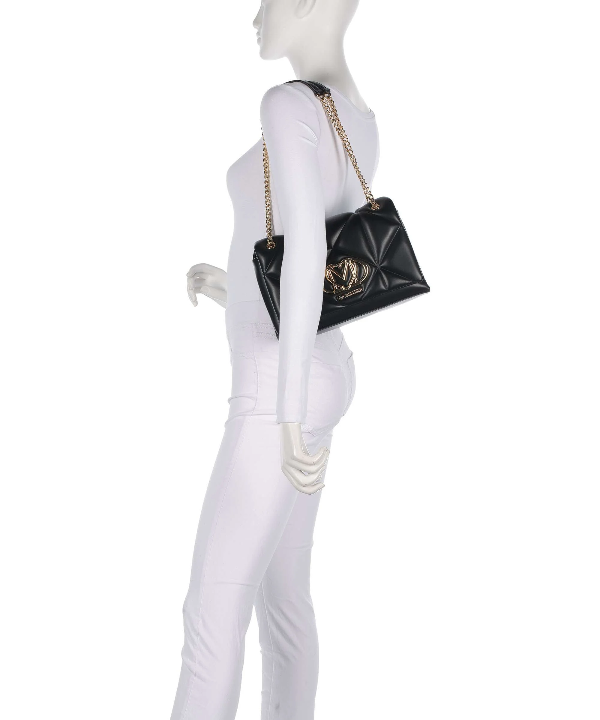 Love Moschino Embossed Q Shoulder bag black - Image 4