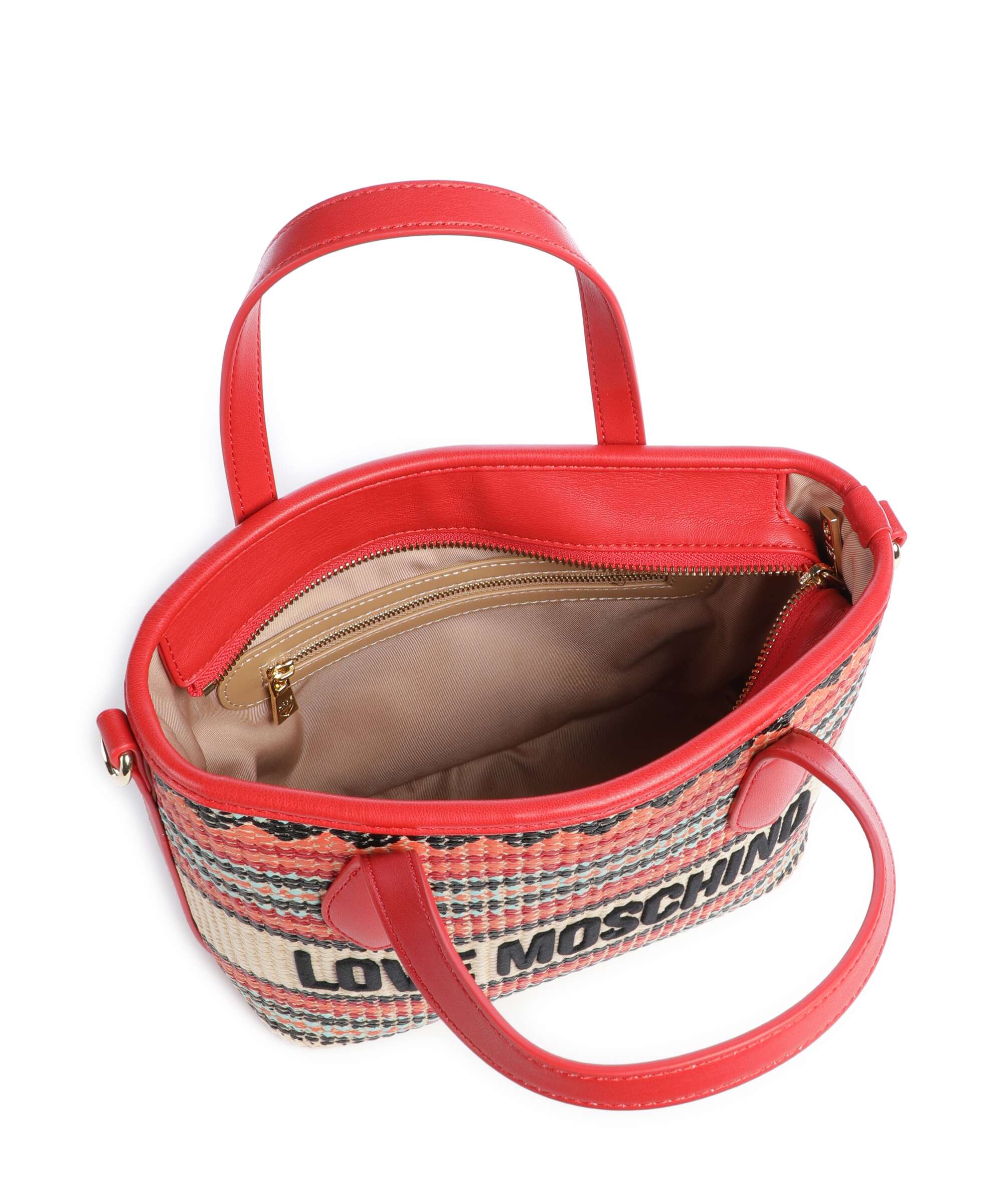 Love Moschino Sunset Stripes Handbag multicolour/red - Image 6