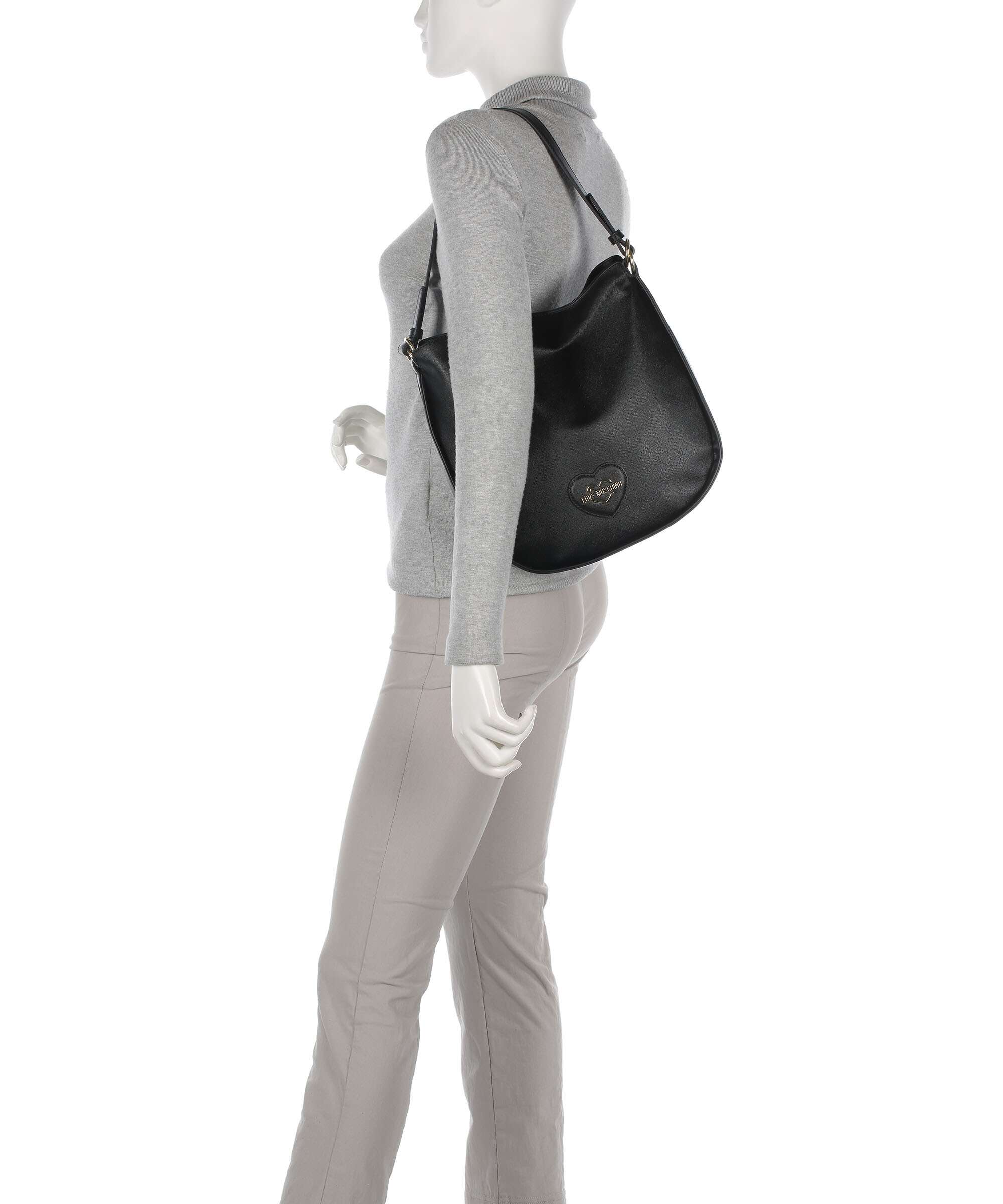 Love Moschino Sweet Heart Hobo bag nero - Image 3