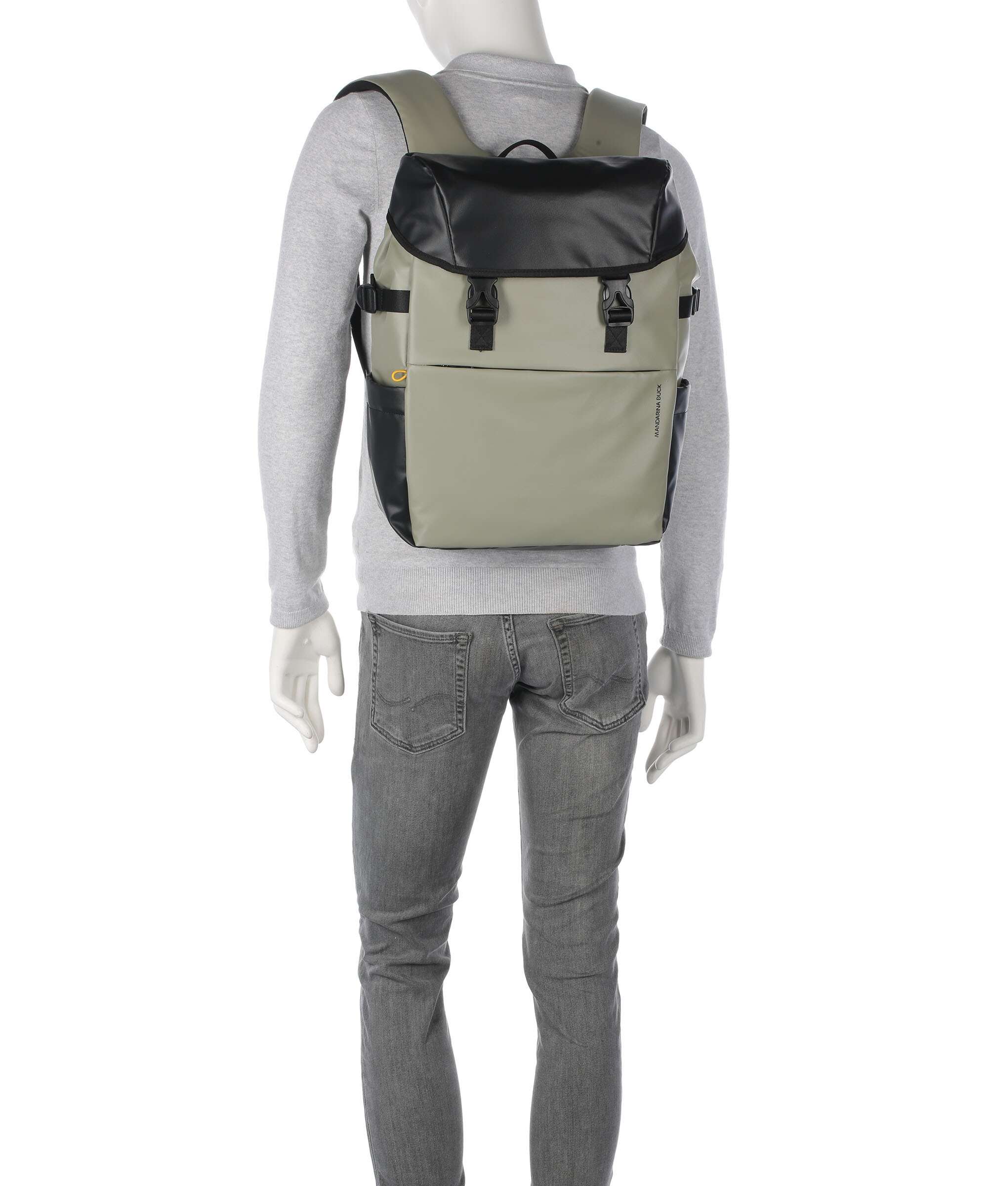 Mandarina Duck Eco Coated Laptop backpack mud - Image 4