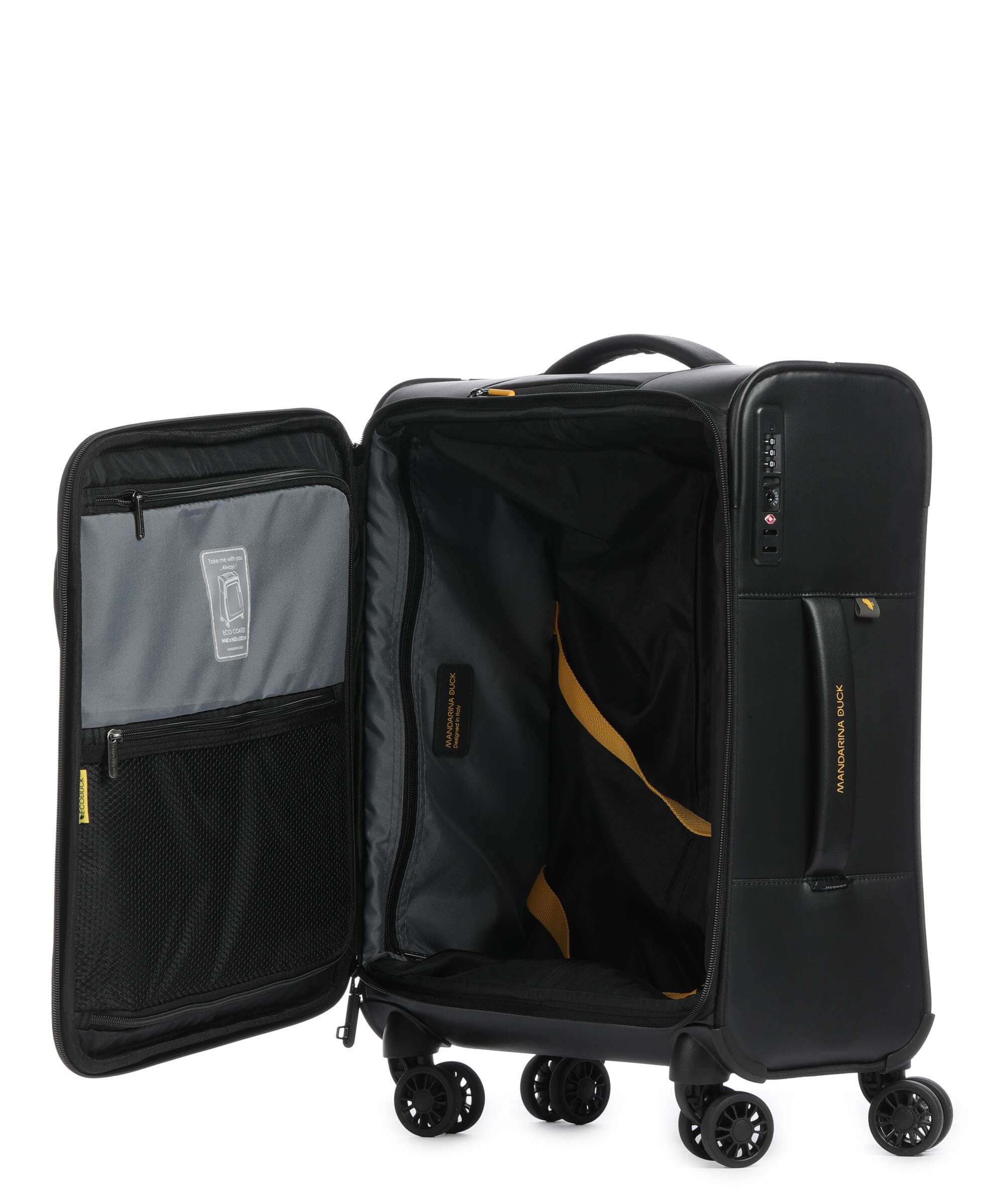 Mandarina Duck Eco Coated Spinner (4 wheels) black - Image 5