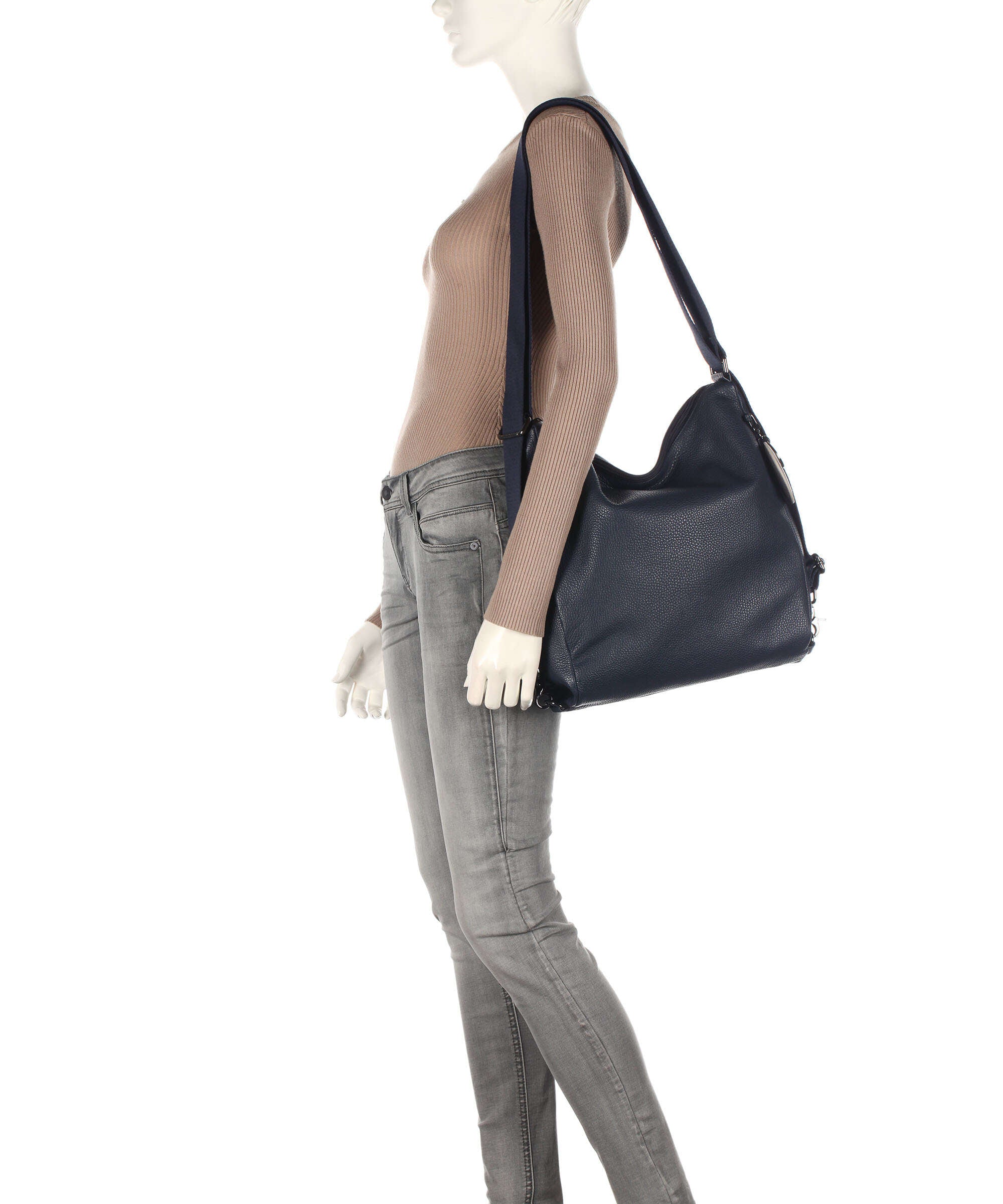 Mandarina Duck Mellow Leather Backpack bag dress blue - Image 3