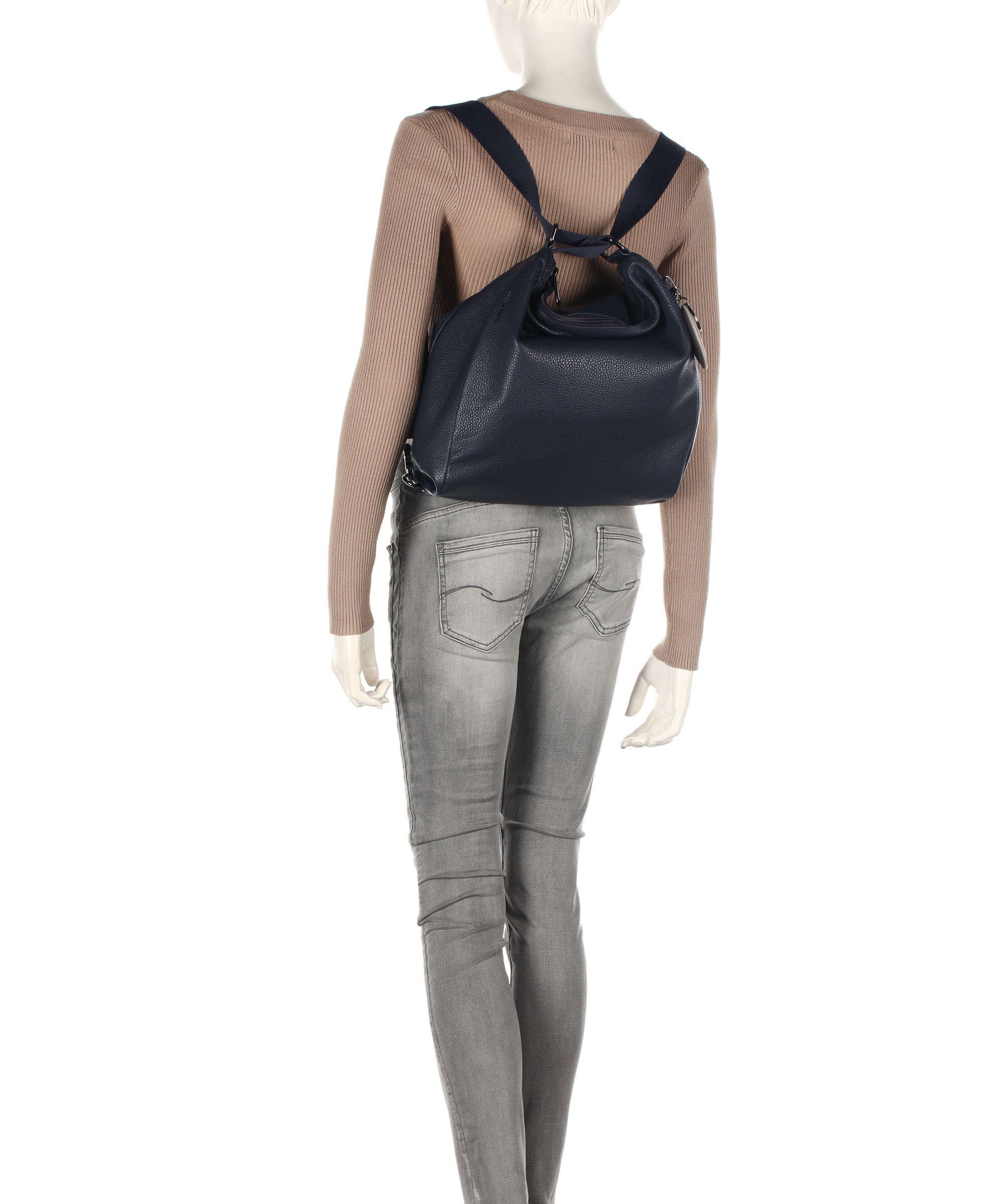 Mandarina Duck Mellow Leather Backpack bag dress blue - Image 4