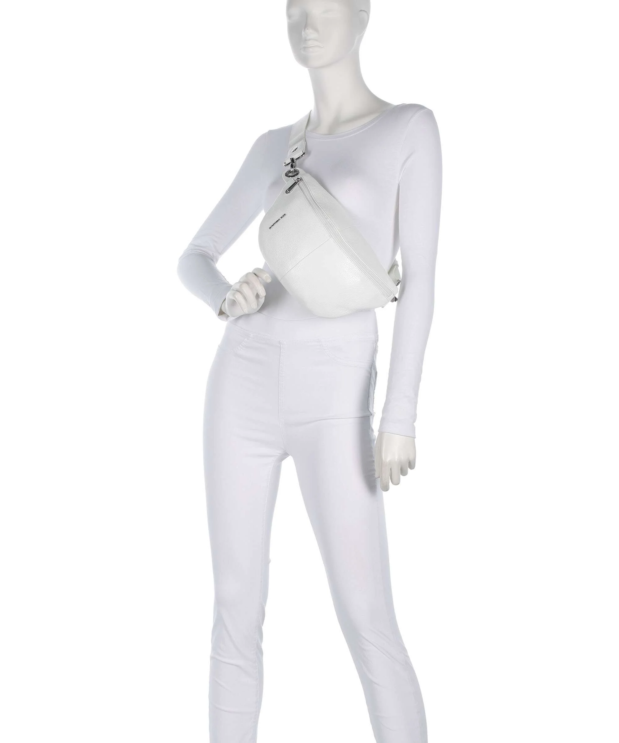 Mandarina Duck Mellow Leather Belt bag blanc - Image 3