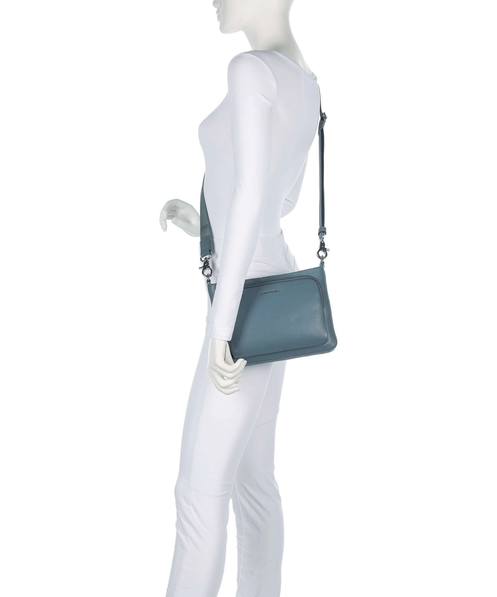Mandarina Duck Mellow Leather Crossbody bag iron - Image 3
