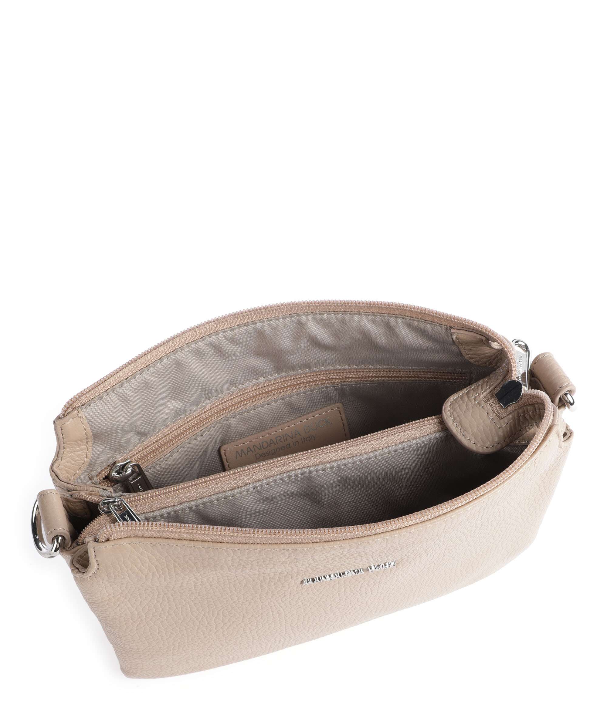 Mandarina Duck Mellow Leather Crossbody bag warm taupe - Image 6