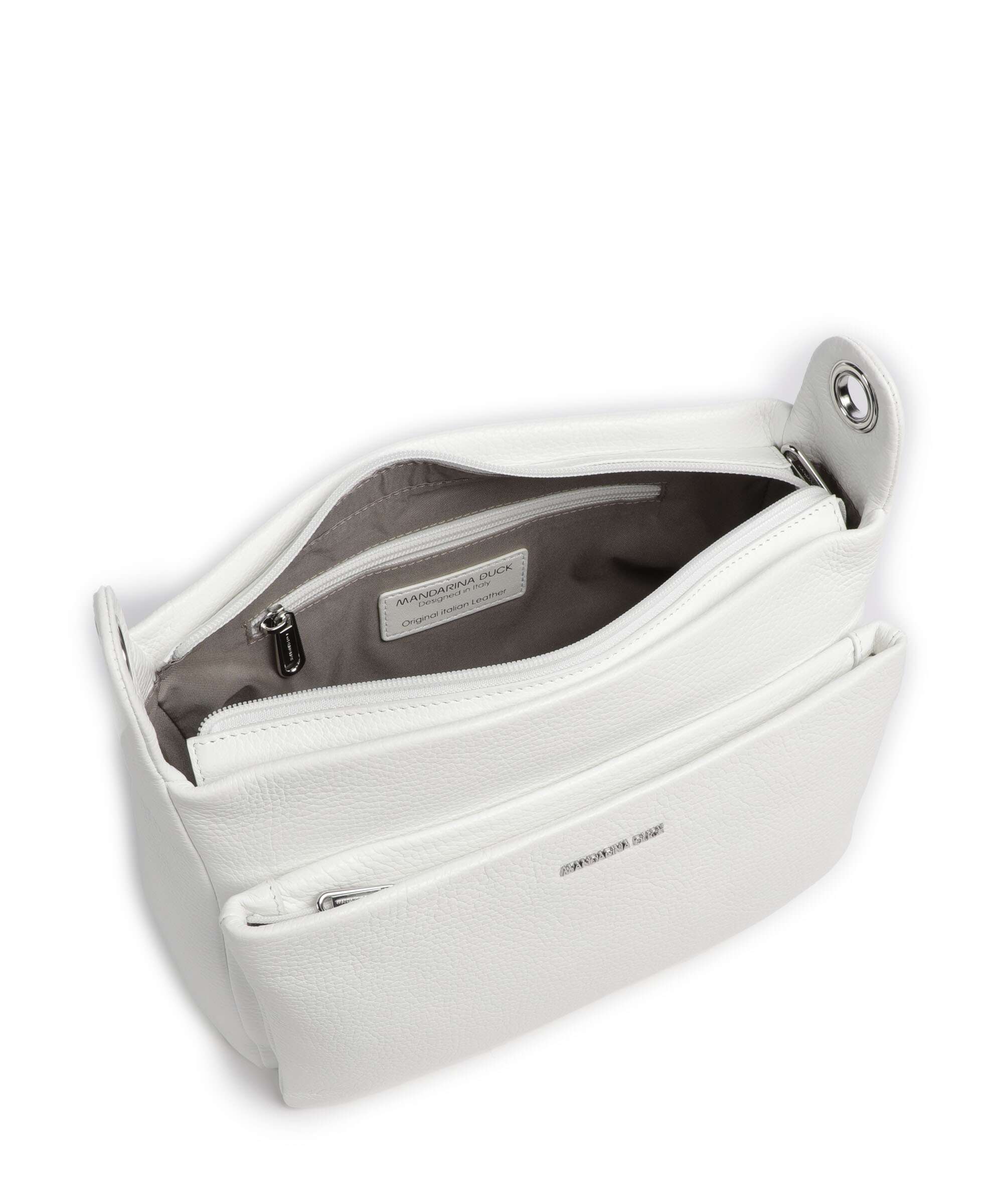 Mandarina Duck Mellow Leather Shoulder bag blanc - Image 5