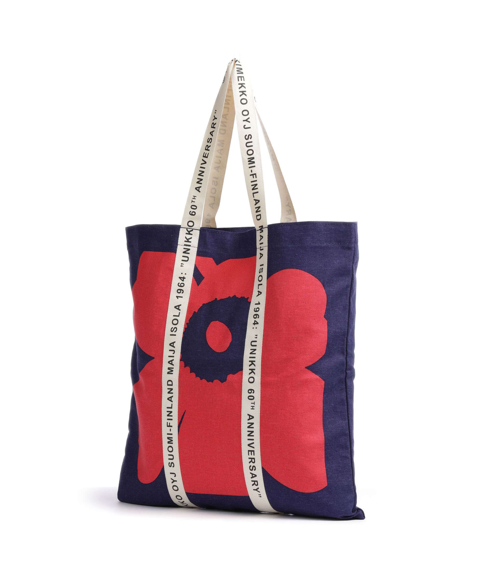 Marimekko Carrier Unikko Midi Tote bag red/darkblue - Image 2