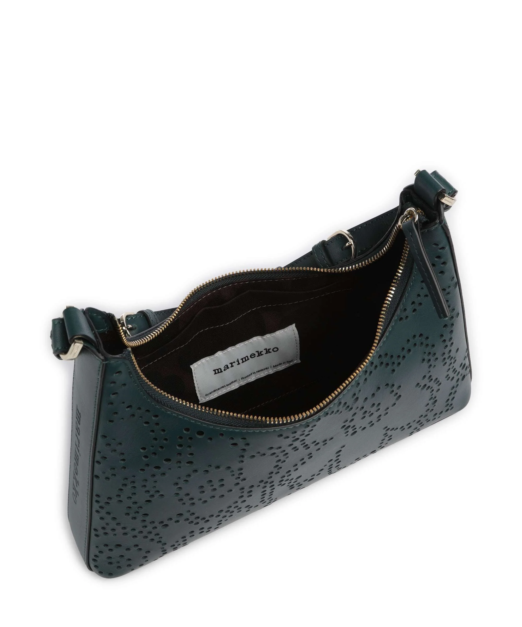 Marimekko Imprint Unikko Shoulder bag dark green - Image 6