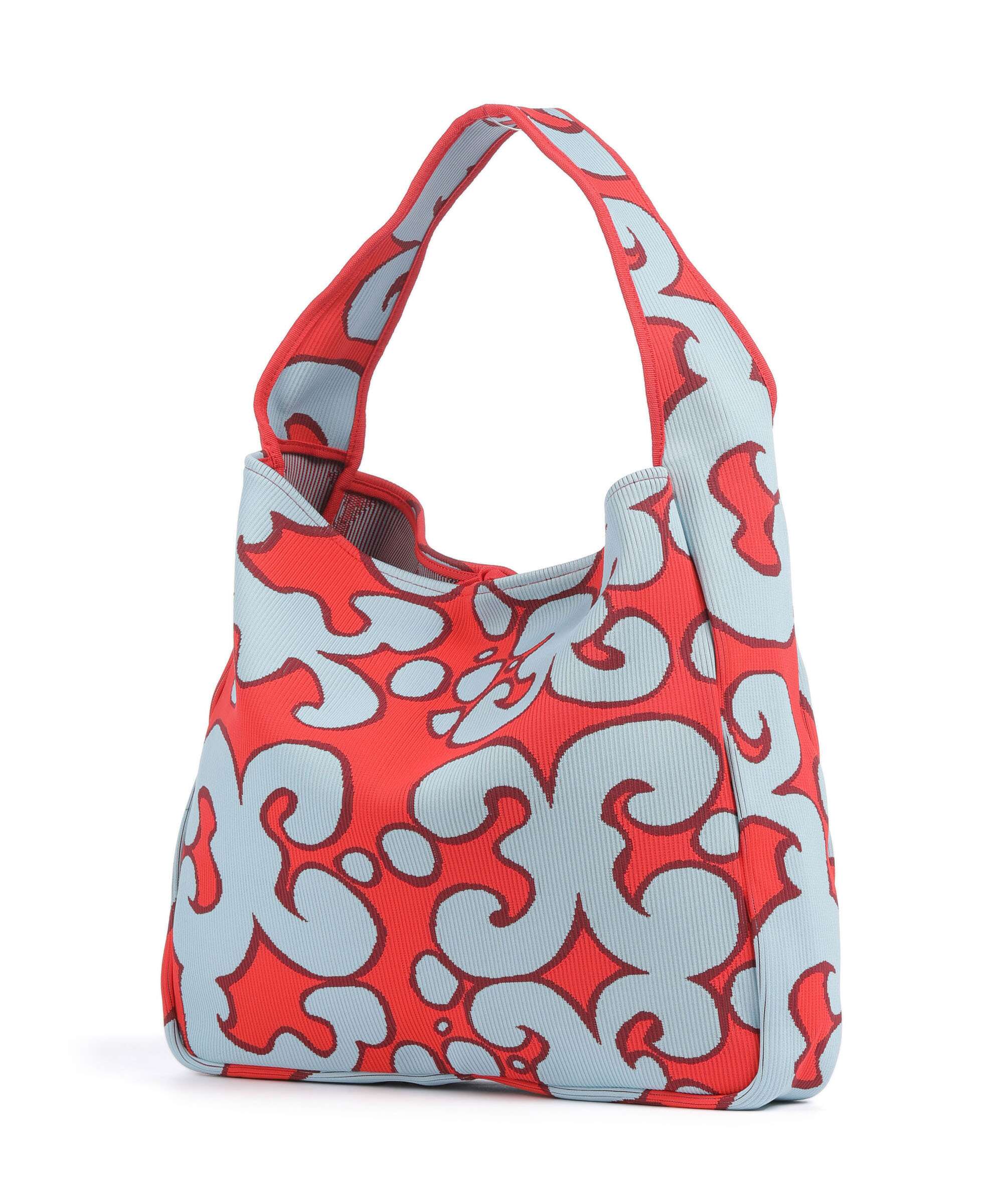 Marimekko Knitted Keidas Hobo bag light blue/red - Image 2